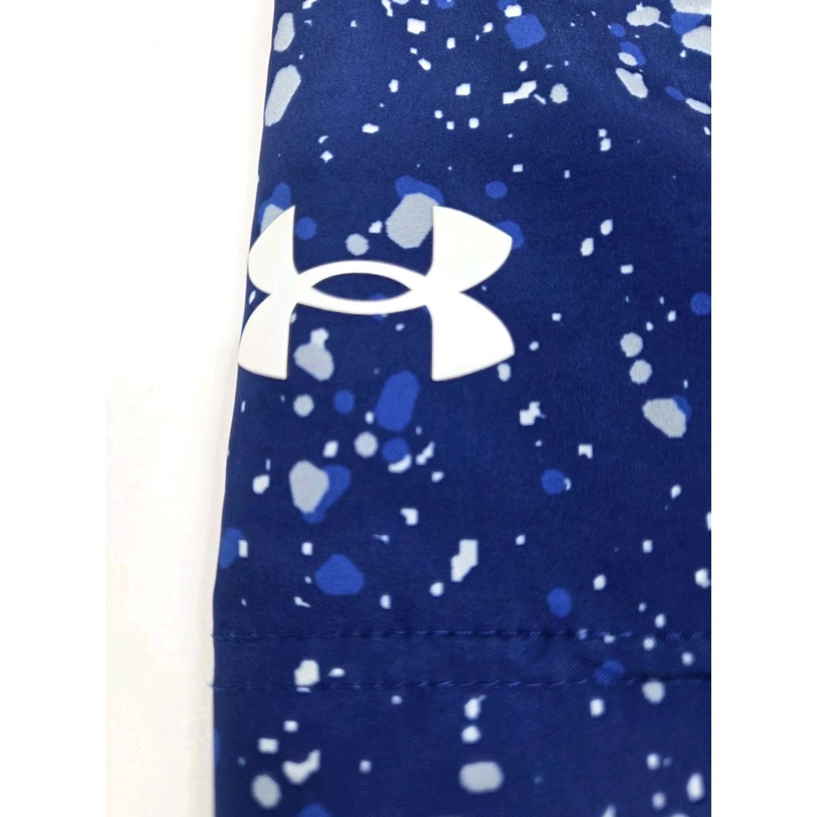 Under Armour Under Armour Mens Loose Running Shorts Pockets Drawstring Size Large Blue/White (8193) Size US 33 - 5 Thumbnail