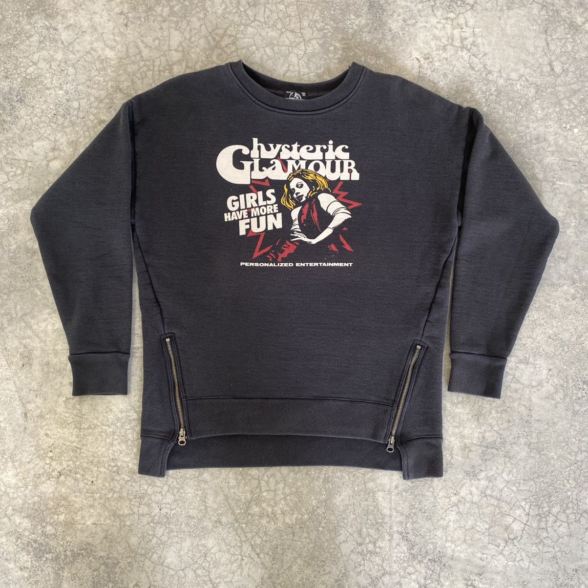 Hysteric Glamour Side Seam Zipper Crewneck Sweatshirt Size US M / EU 48-50 / 2 - 7 Thumbnail