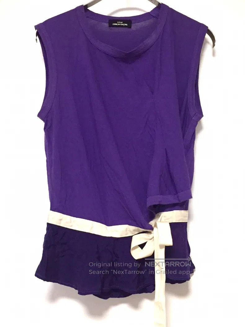 Comme Des Garcons Purple patchwork vest dress