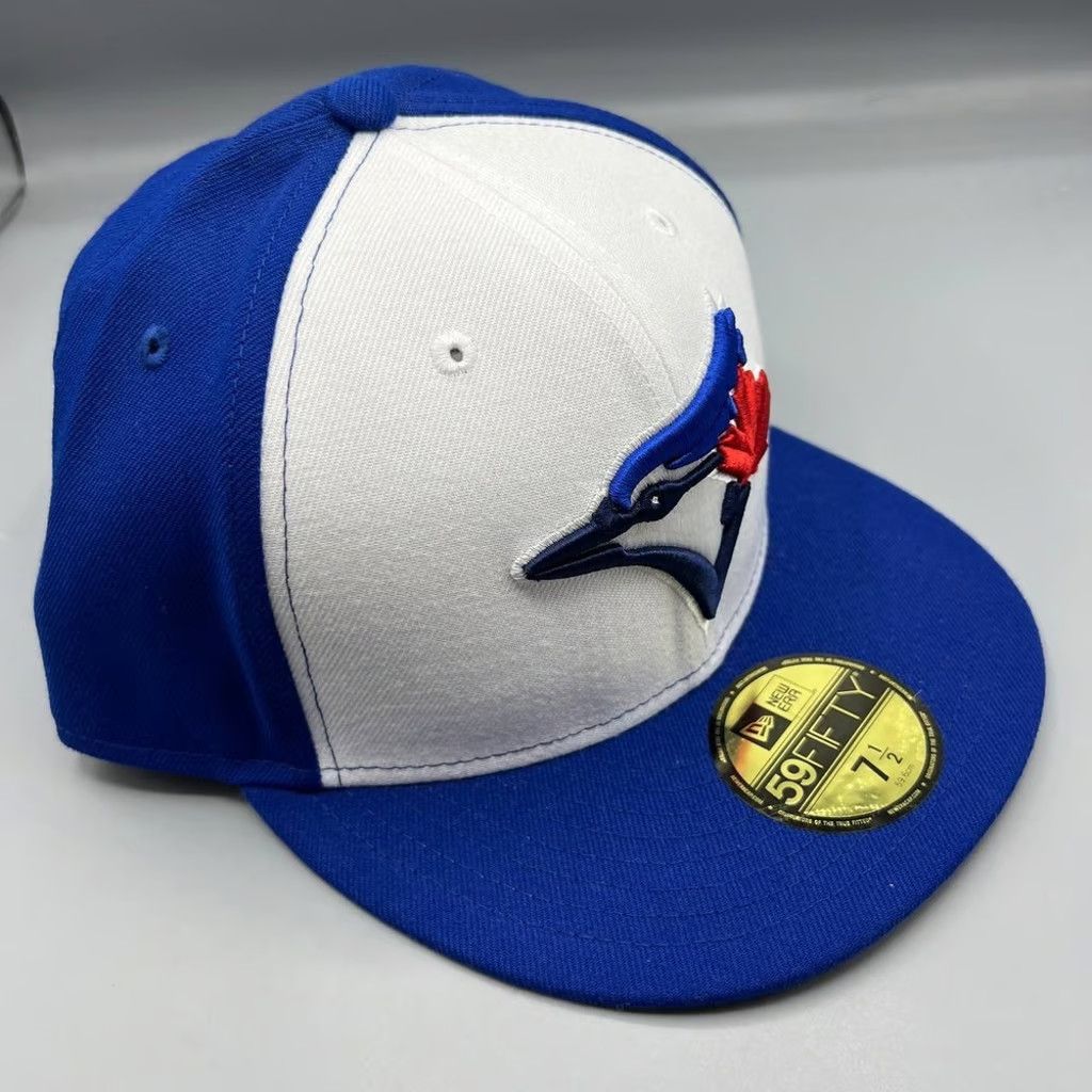 New Era Toronto Blue Jays Hat Men 7 1/2 59Fifty New Era Fitted Cap Size ONE SIZE - 3 Thumbnail