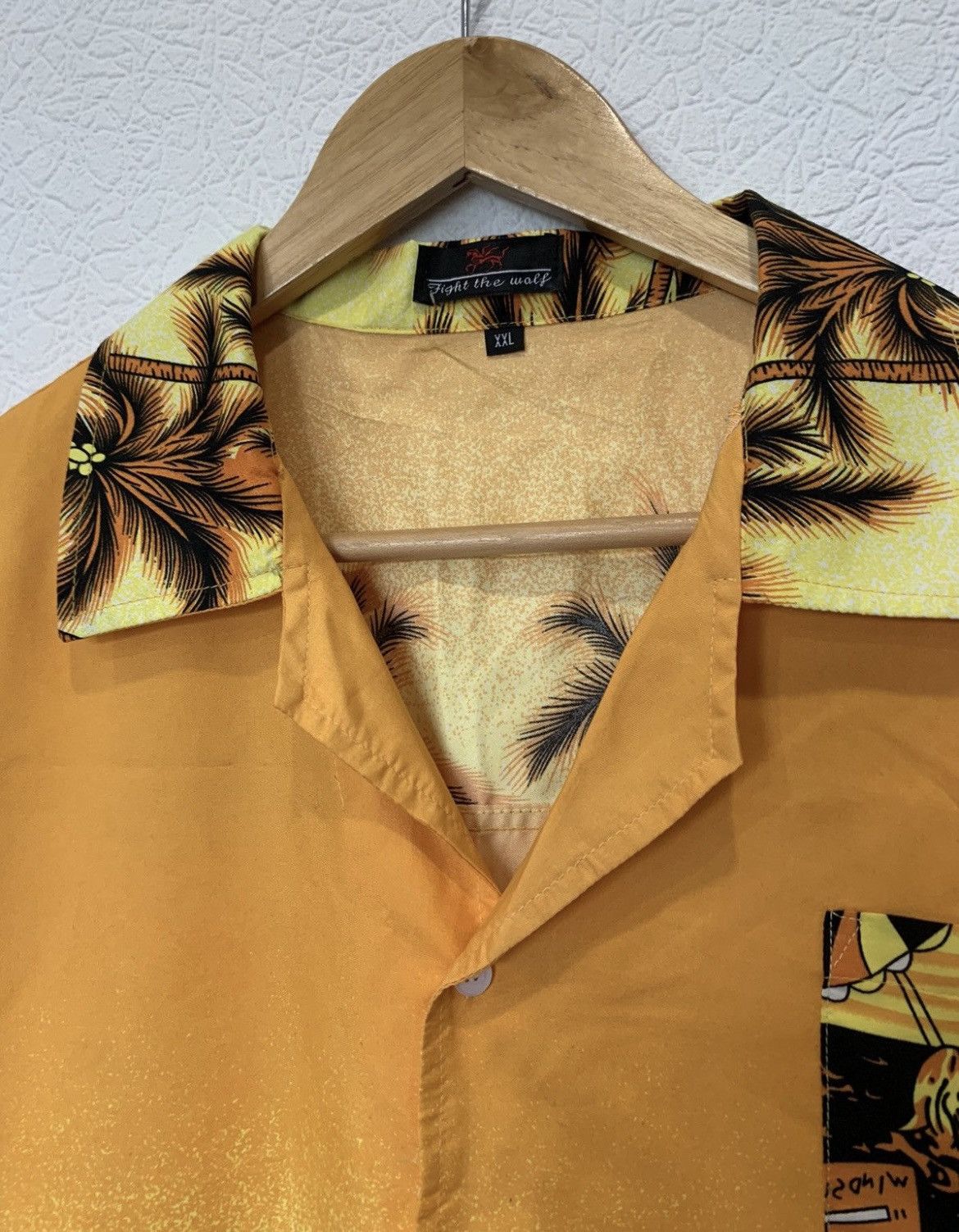 Vintage Vintage Yellow Palm Beach Hawaiian Shirt Size US XXL / EU 58 / 5 - 3 Thumbnail