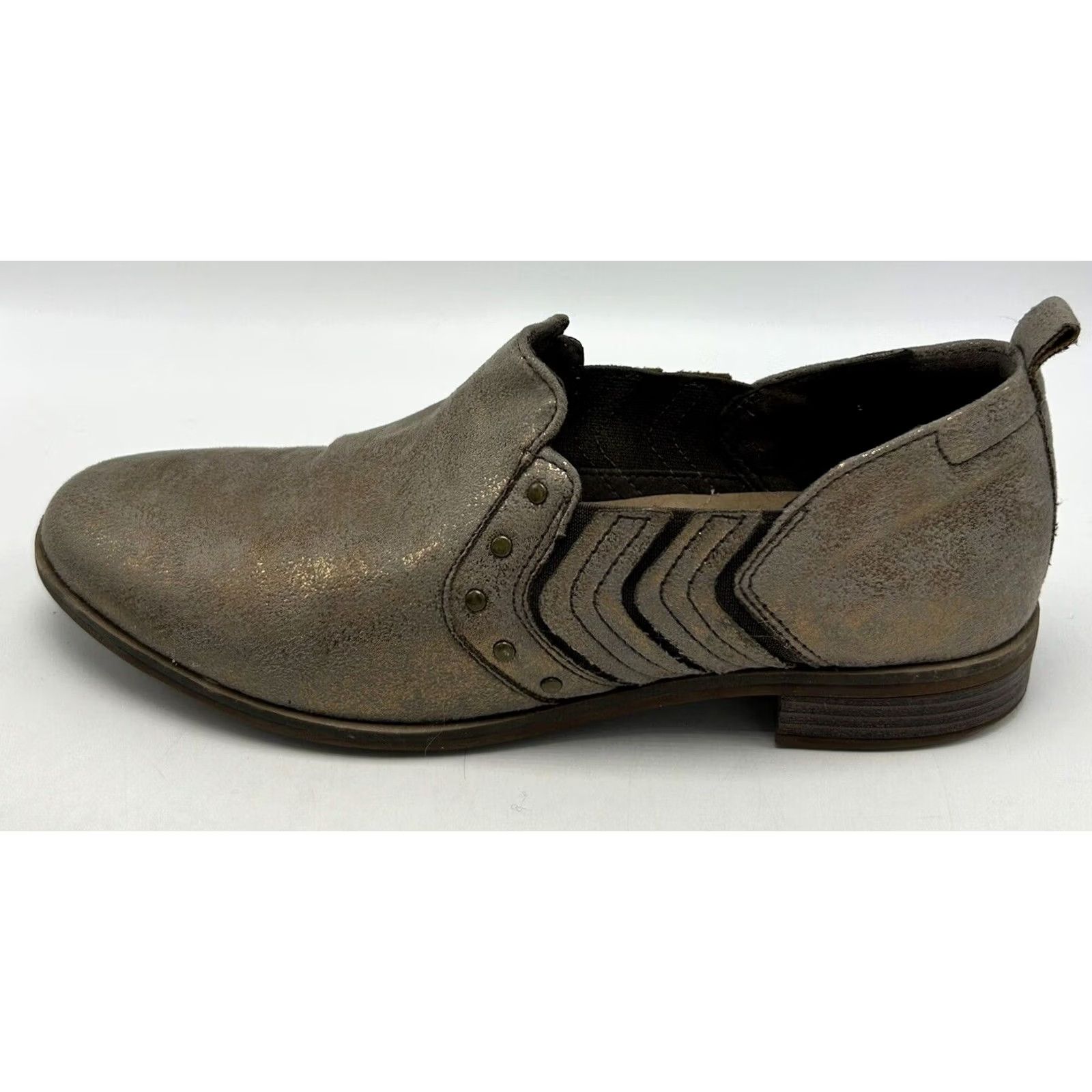 Clarks Clarks Collection Trish Bell Loafer Brown Womans 8 M Studded Slip On Bootie Metal Size US 6 / IT 36 - 3 Thumbnail