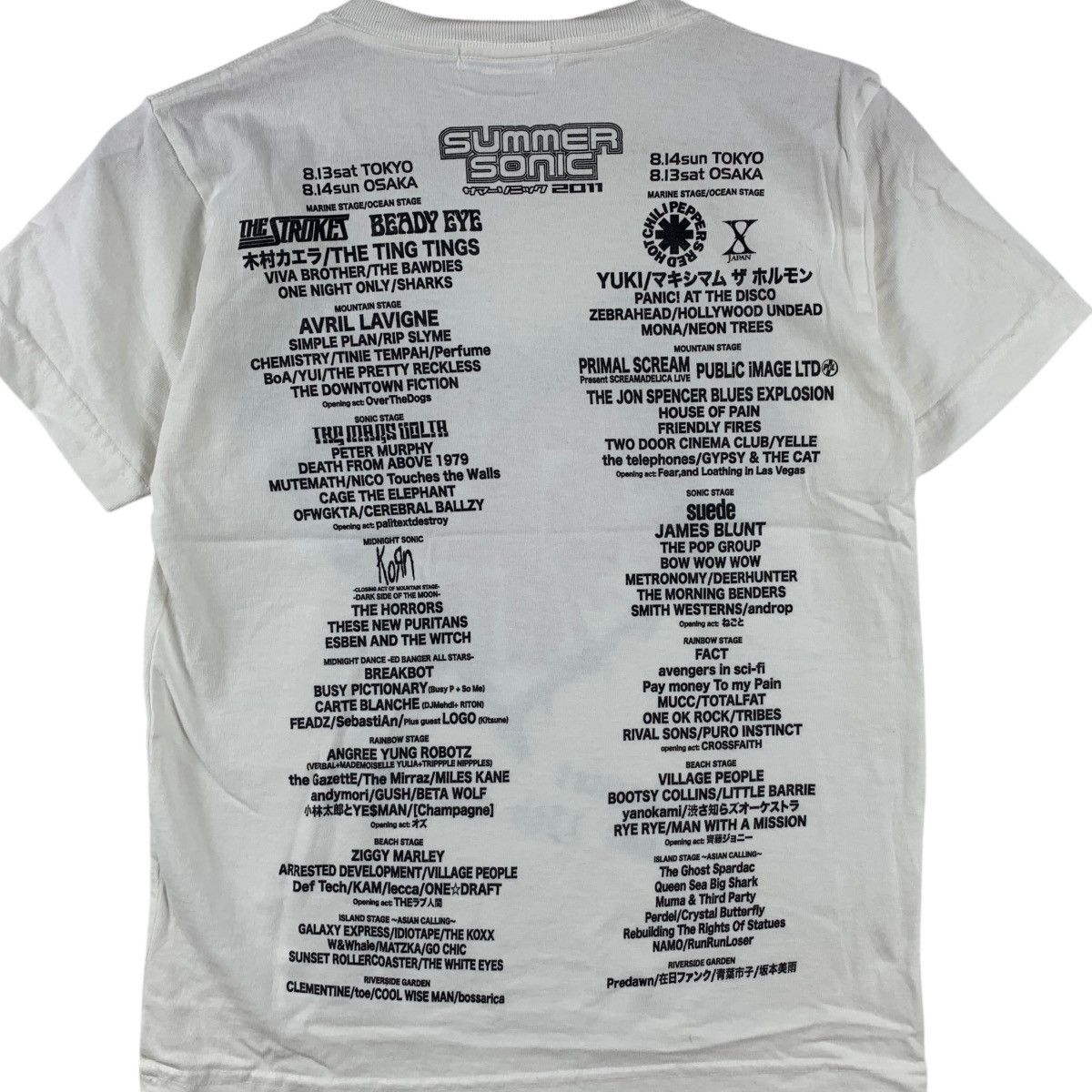 Vintage SUMMER SONIC 2011 Red Hot Chilli Peppers Headlines Tee Size US S / EU 44-46 / 1 - 6 Thumbnail