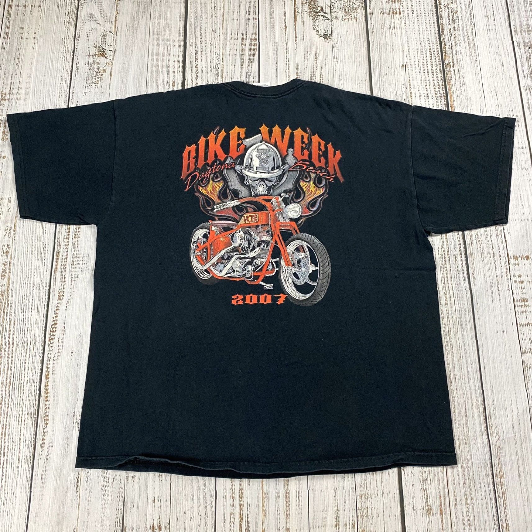 Vintage VTG Harley-Davidson Motorcycle T-Shirt Black XL Crew Neck Men 2000s Biker Rescue Firefighter Graphic Vintage Size US XL / EU 56 / 4 - 4 Thumbnail