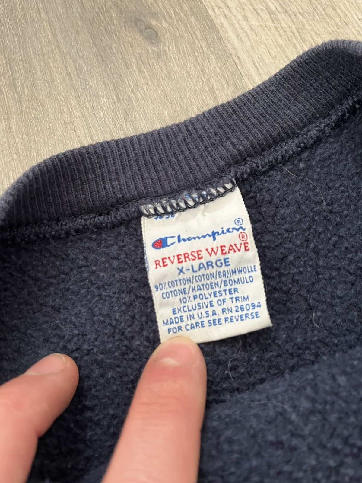 Champion Vintage 80s Champion Reverse Weave Crewneck Deep Navy Size US XL / EU 56 / 4 - 5 Thumbnail