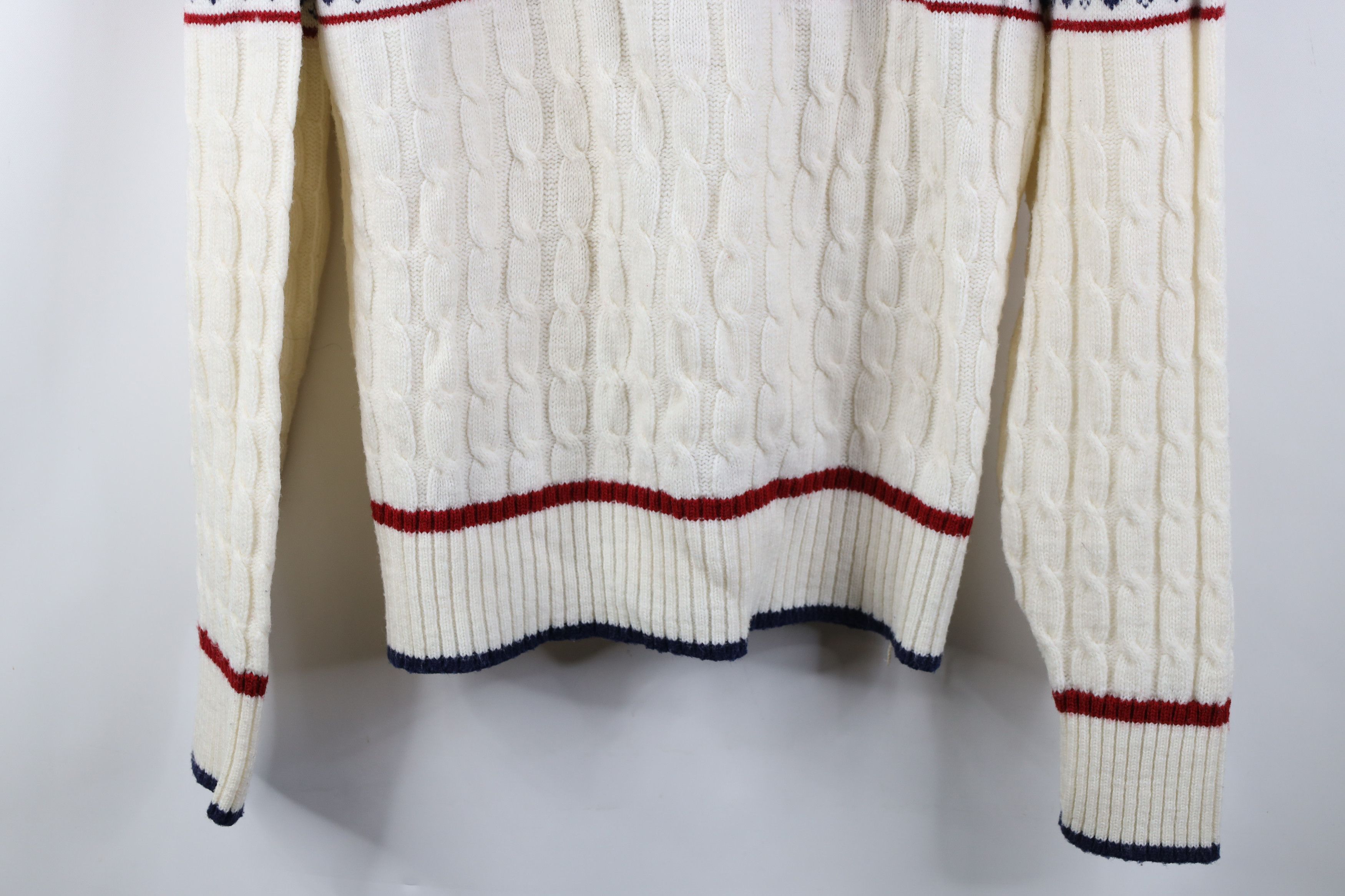 Vintage Vintage 60s 70s Streetwear Chunky Cable Mock Neck Sweater Size US XL / EU 56 / 4 - 3 Thumbnail