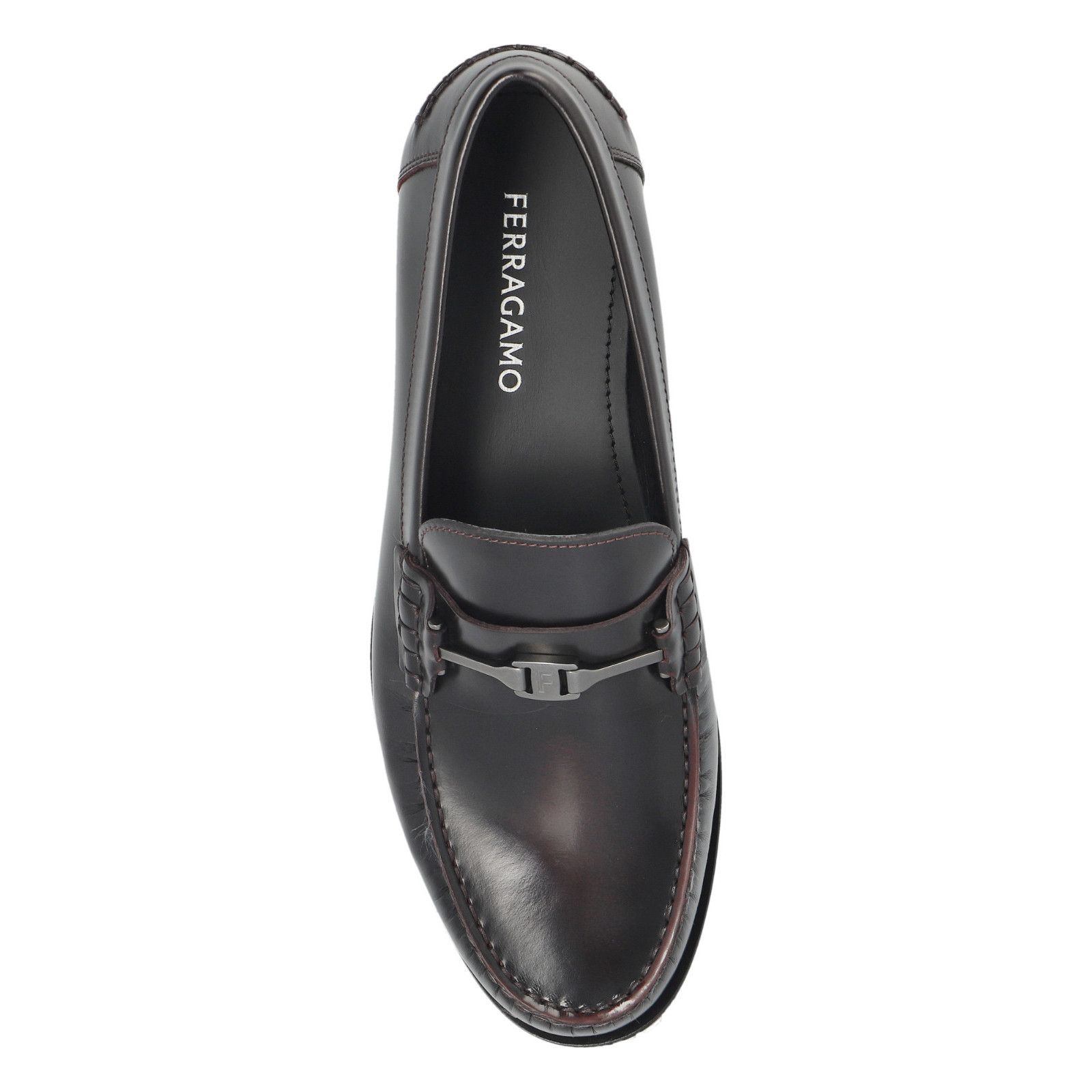 FERRAGAMO Harry Man Black Leather Loafers New & Authentic (M