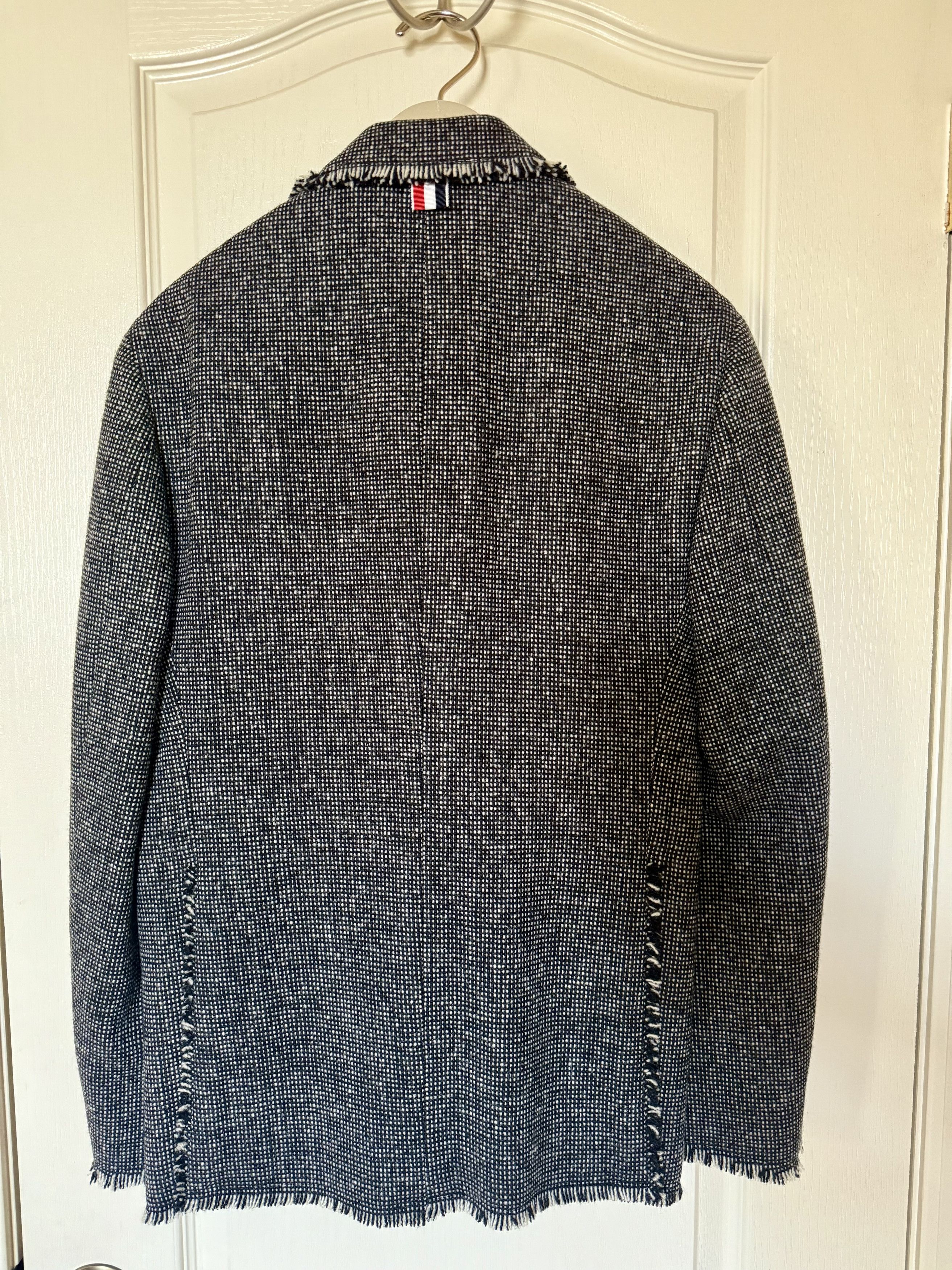 Thom Browne Thom Browne Tweed Blazer Navy sz 0 Size 38R - 3 Thumbnail