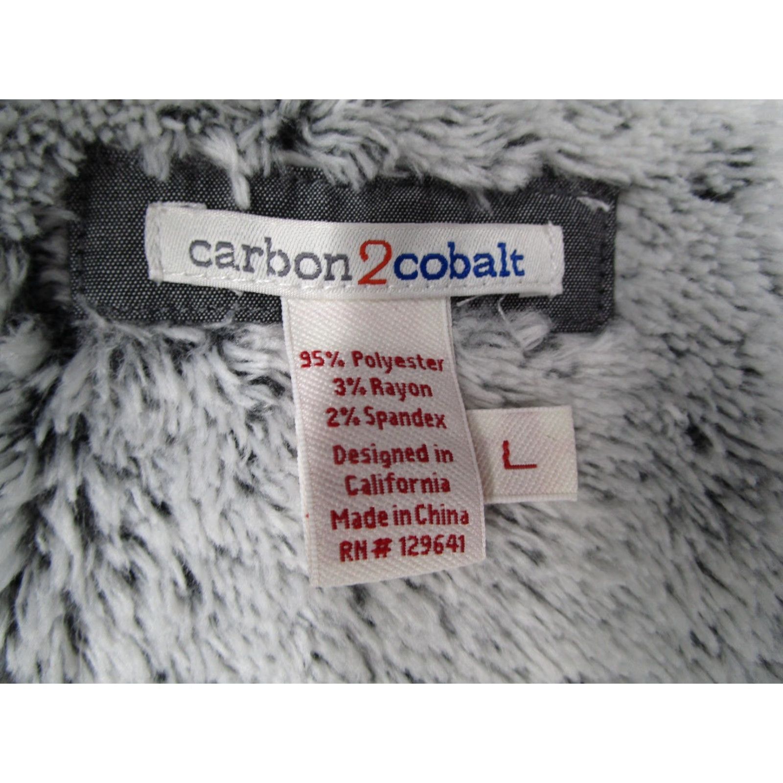 Carbon2Cobalt Carbon2cobalt Jacket Large Gray Black Sherpa Lined Full Zip Knit Fleece Mens Size US L / EU 52-54 / 3 - 2 Thumbnail