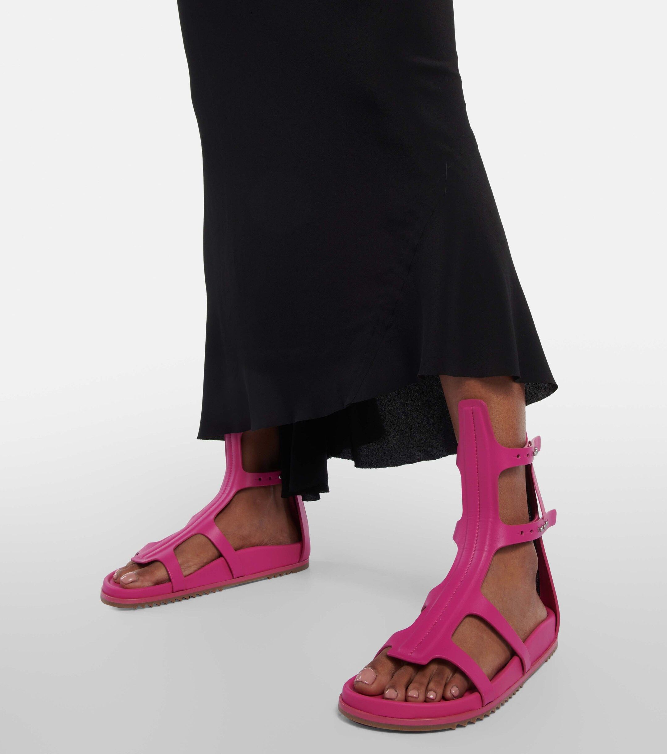 Rick Owens o1y0126 Gladiator Sandals in Fuchsia Size US 10 / IT 40 - 4 Thumbnail