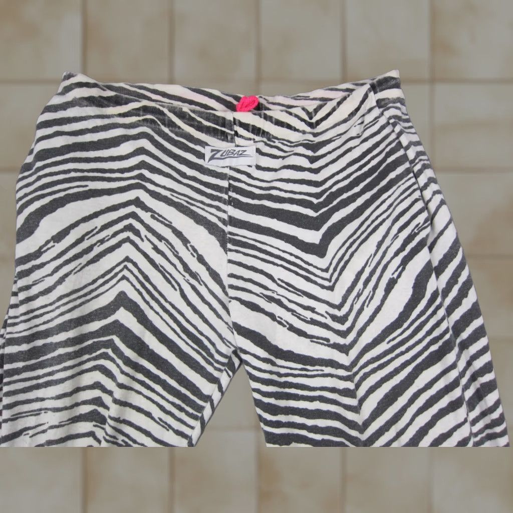 Vintage VINTAGE Zubaz Pants Mens M Black Zebra 90s Tapered Drawstring Animal Print Handmade: No Size US 31 - 1 Thumbnail