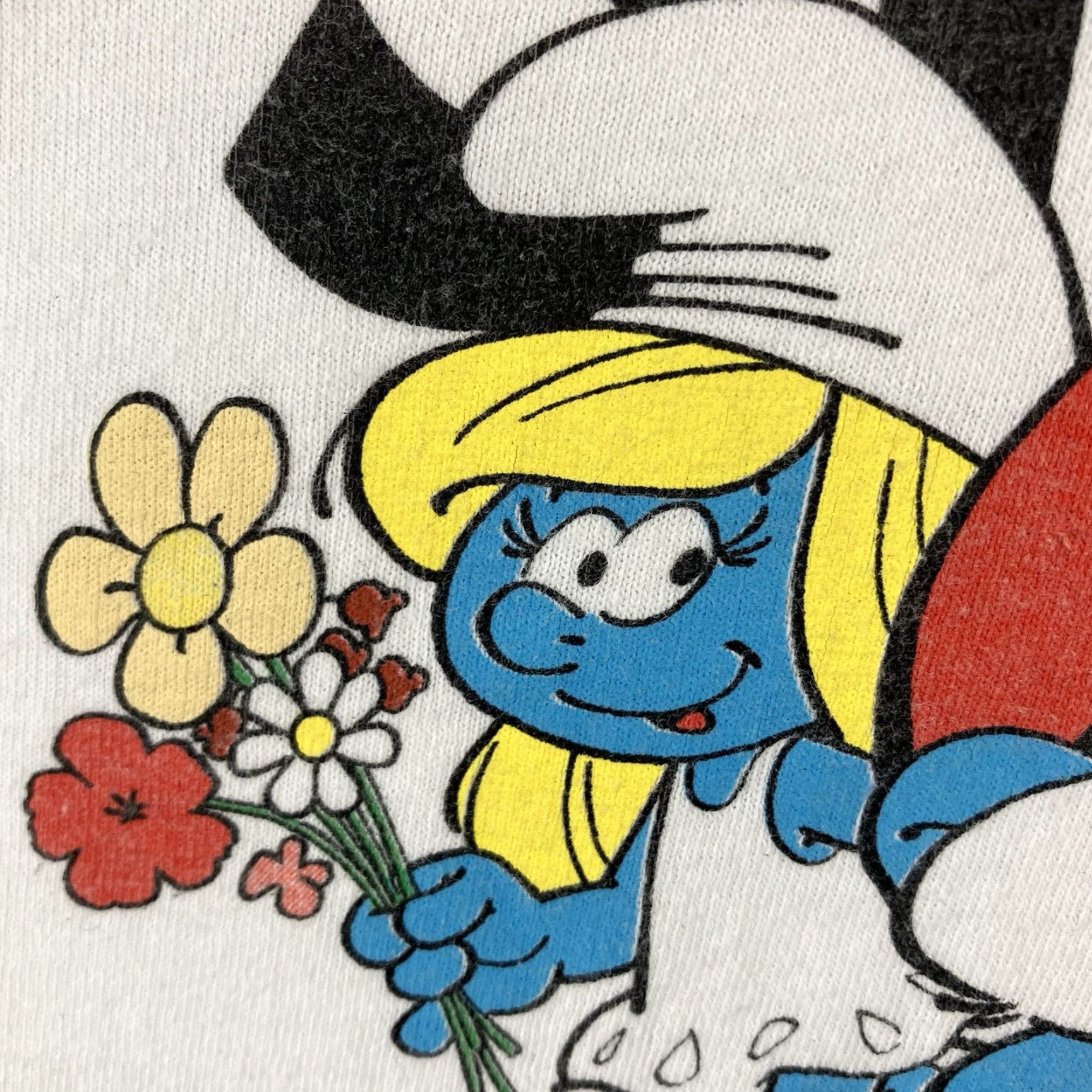 Etro Smurfs T-Shirt Retro Cartoon White Large Regular Men Short Sleeve Crew Neck Graphic Front Logo Size US L / EU 52-54 / 3 - 6 Thumbnail