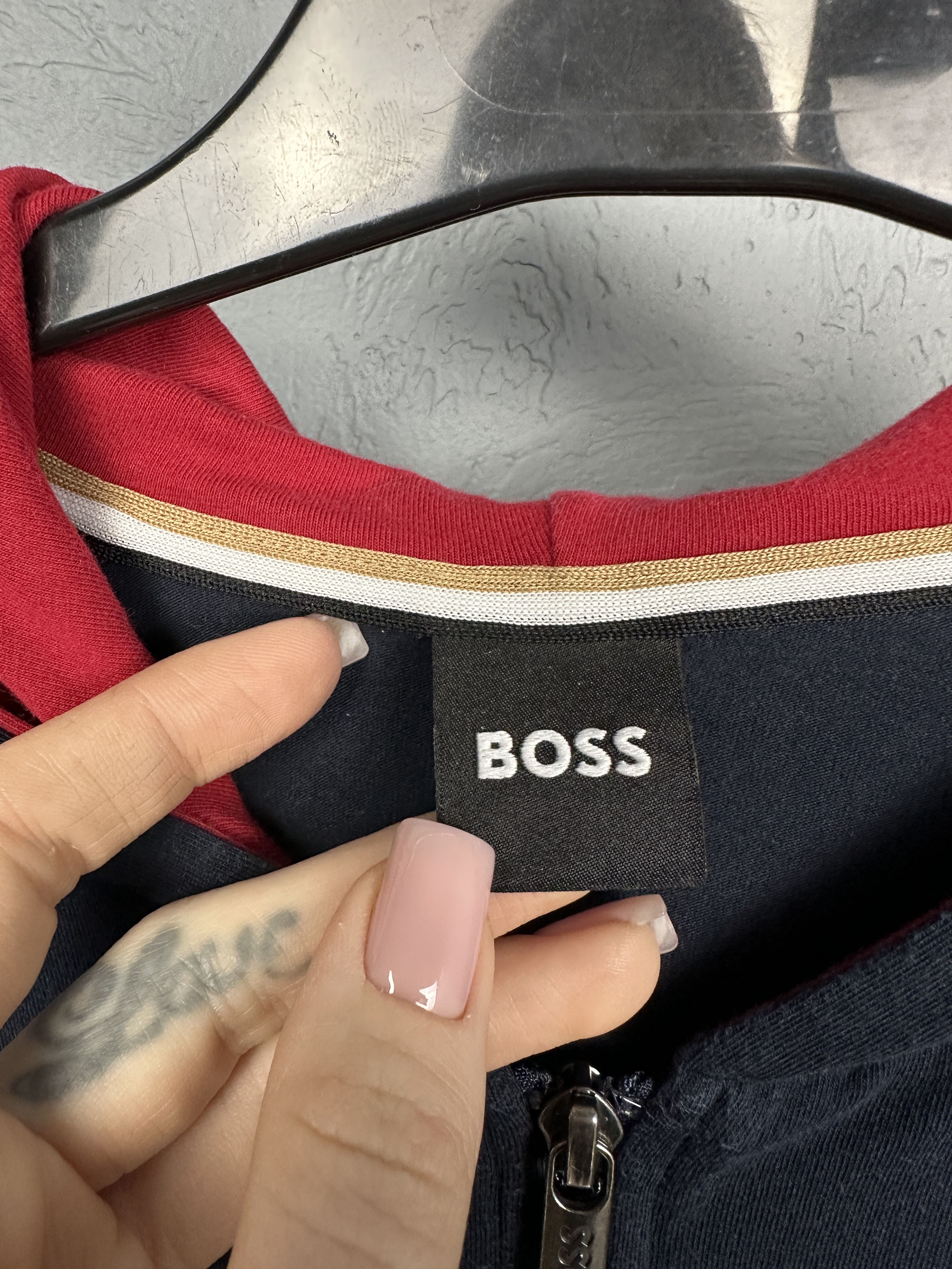 Hugo Boss Hugo Boss Mens Zip Hoodie Size US L / EU 52-54 / 3 - 3 Thumbnail