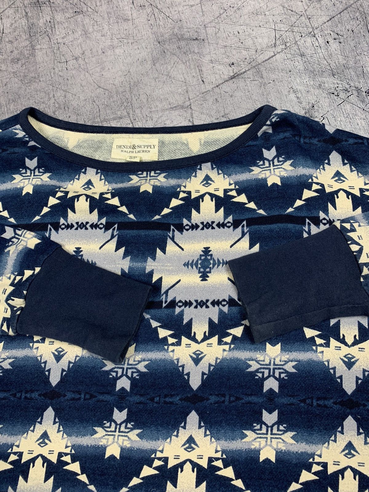 Denim & Supply Ralph Lauren Denim & Supply Ralph Lauren Aztec Patter Sweatshirt Cropped Size S / US 4 / IT 40 - 6 Thumbnail