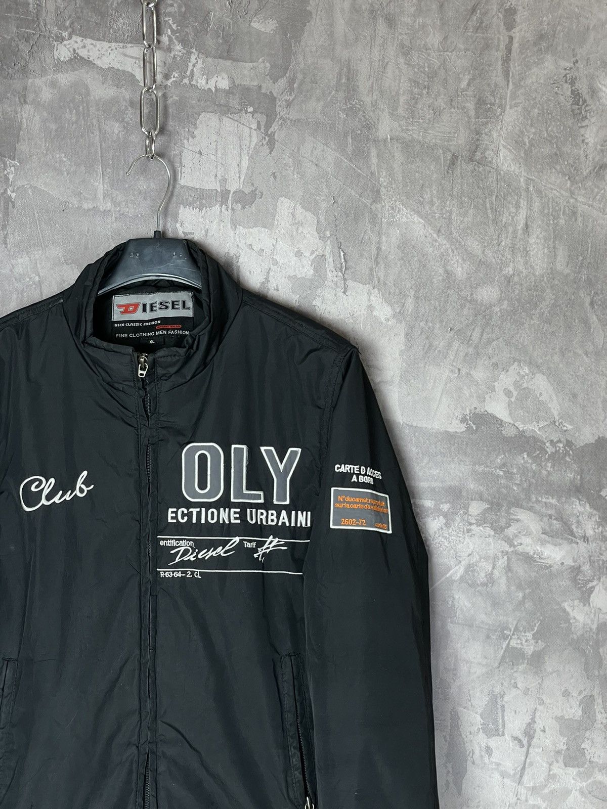 Diesel × Vintage Diesel Vintage Y2K Bomber Nylon Moto Jacket Size XL / US 12-14 / IT 48-50 - 4 Thumbnail