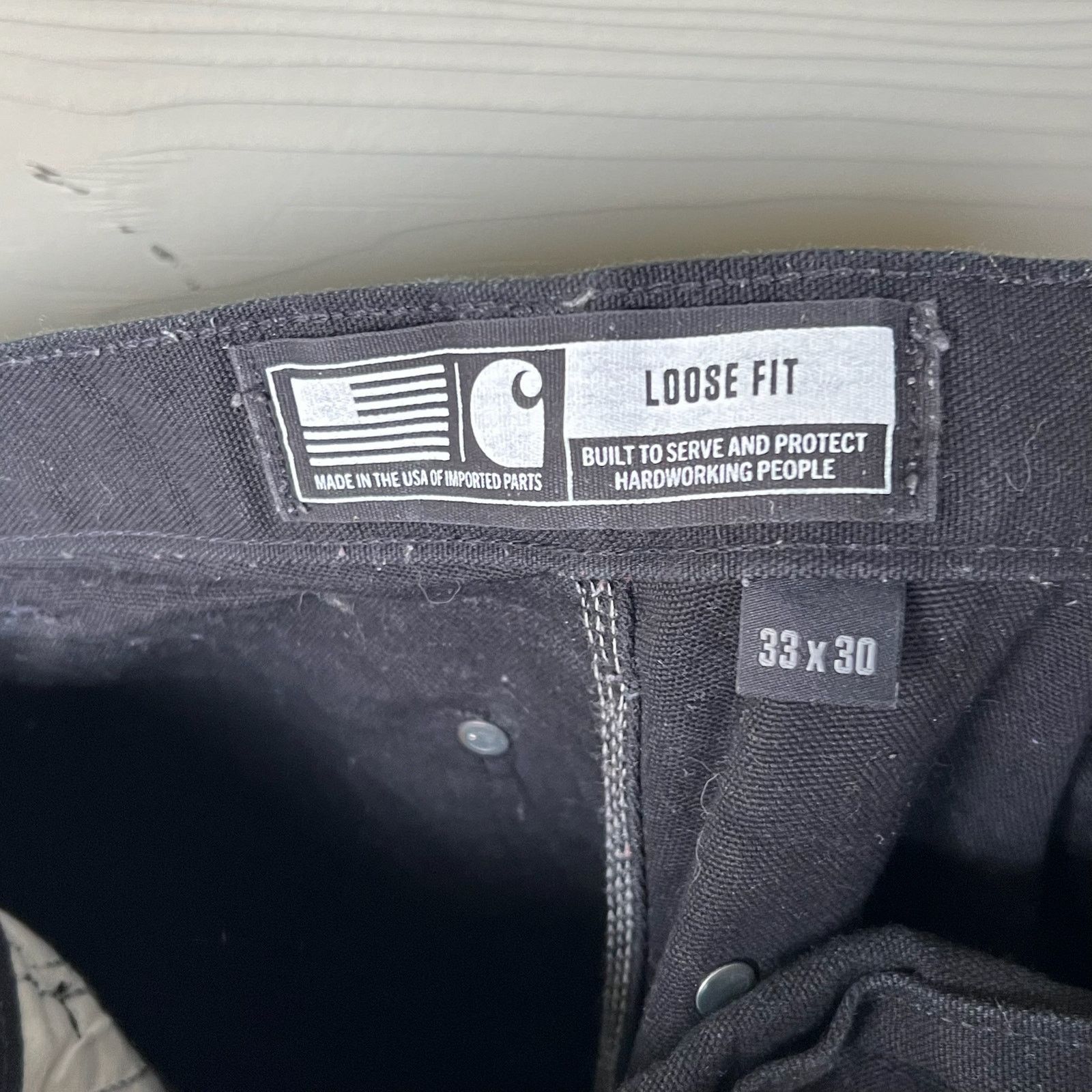 Carhartt × Vintage Carhartt black double knee work wear carpenter pants Size US 31 - 7 Thumbnail