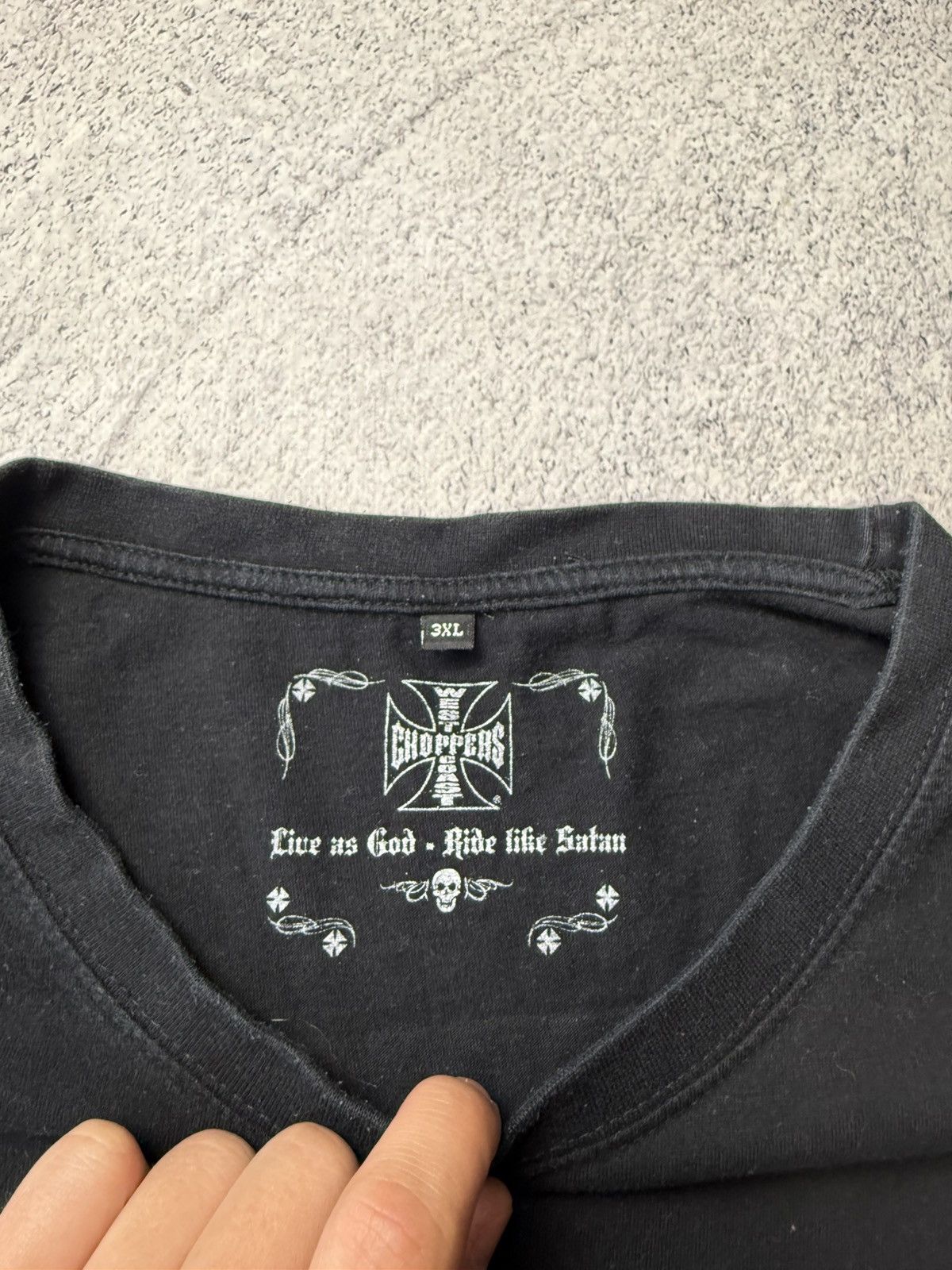 Vintage Vintage West Coast Choppers Black T-Shirt Paul Walker Size US XXL / EU 58 / 5 - 25 Thumbnail