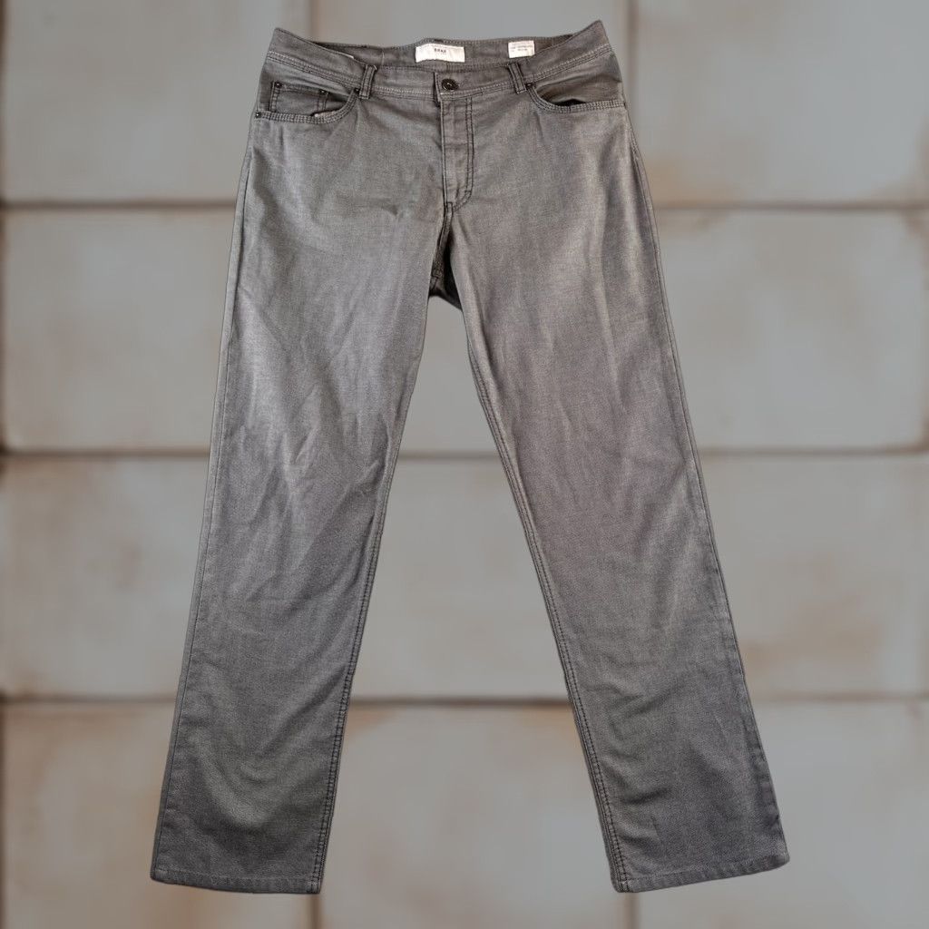 BRAX Brax Pants Mens 36x34 Gray Chino Regular Straight 5-Pocket Preppy Casual Business Workwear Inj Brand BRAX Size US 36 / EU 52 - 1 Thumbnail