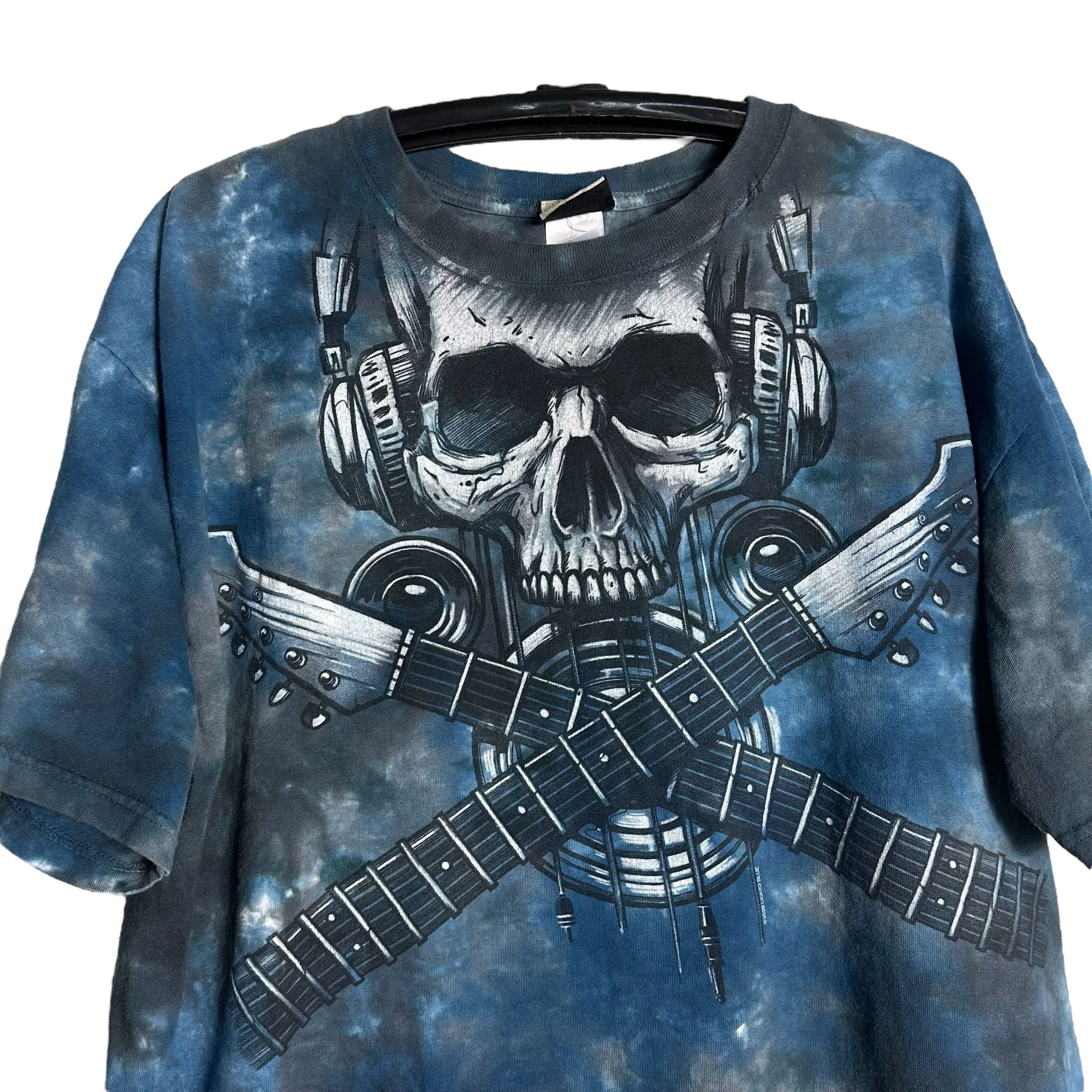 Liquid Blue 🔥RARE🔥Liquid Blue 2009 Skull Guitar OVP Tie Dye T-shirt Size US XL / EU 56 / 4 - 2 Thumbnail