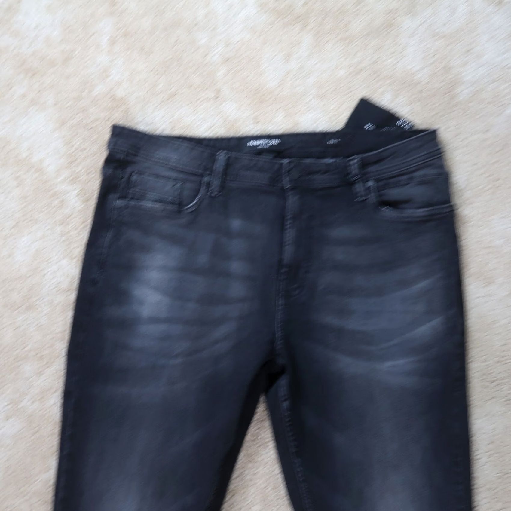 Kenneth Cole kenneth cole Slim Fit Jeans Men 36x32 Black Straight Leg Denim New with Tags Regular 5-Pocket Stretch Modern Preppy Clothing Mens Size US 36 / EU 52 - 2 Thumbnail