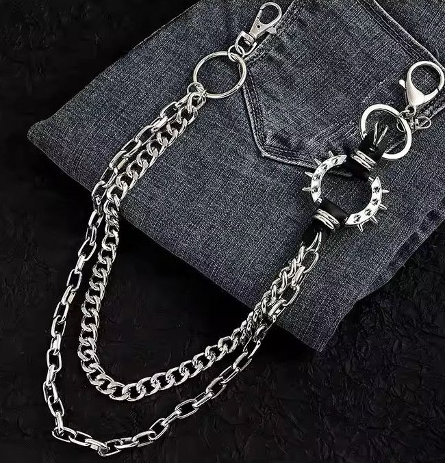 Other Punk Rock Layered Metal Chain Keychains Size ONE SIZE - 2 Thumbnail