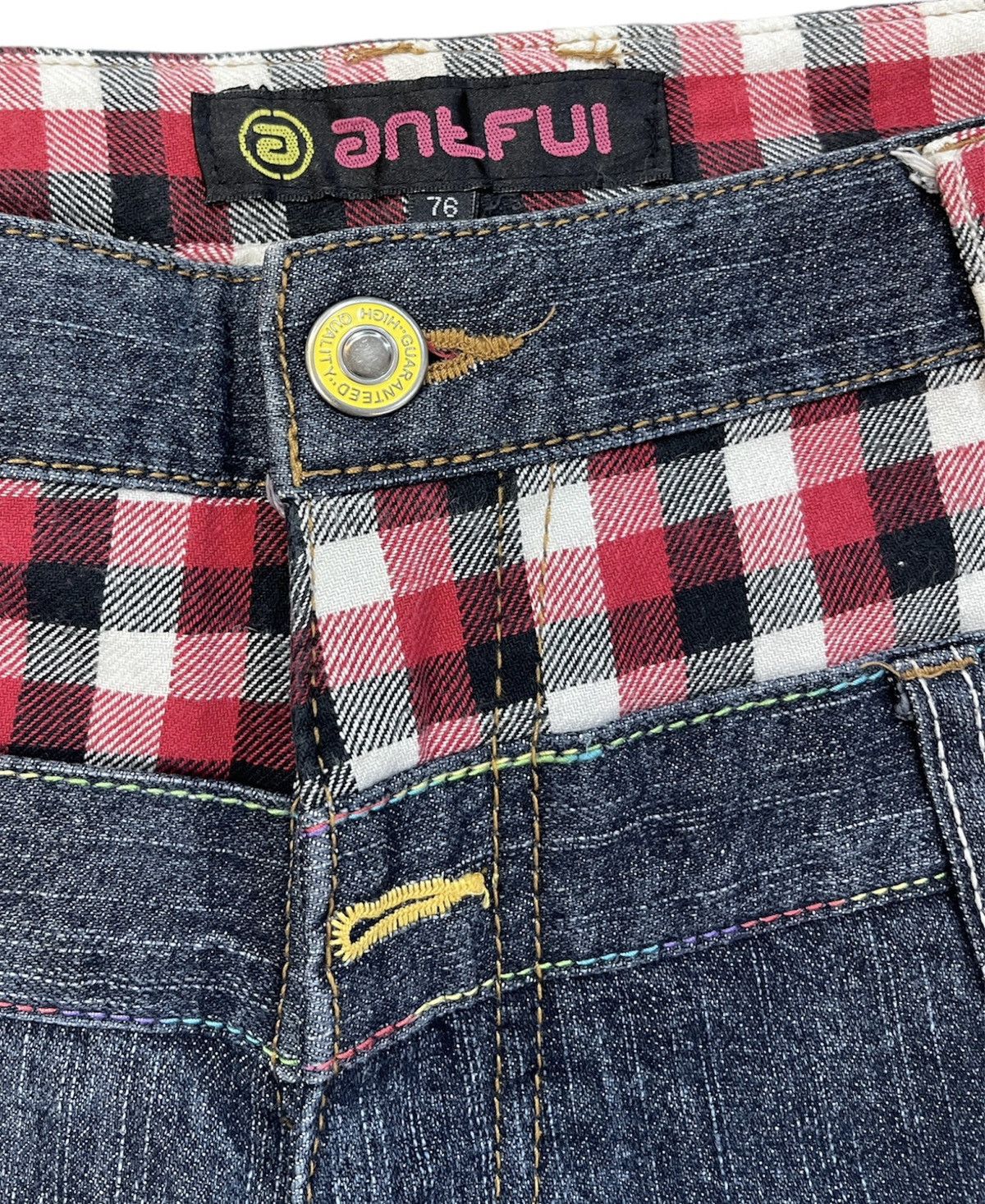 Japanese Brand VINTAGE🔥🔥DOUBLE WAIST RARE ANTFUI PUNK STYLE SIZE 29X30 Size US 29 - 6 Thumbnail