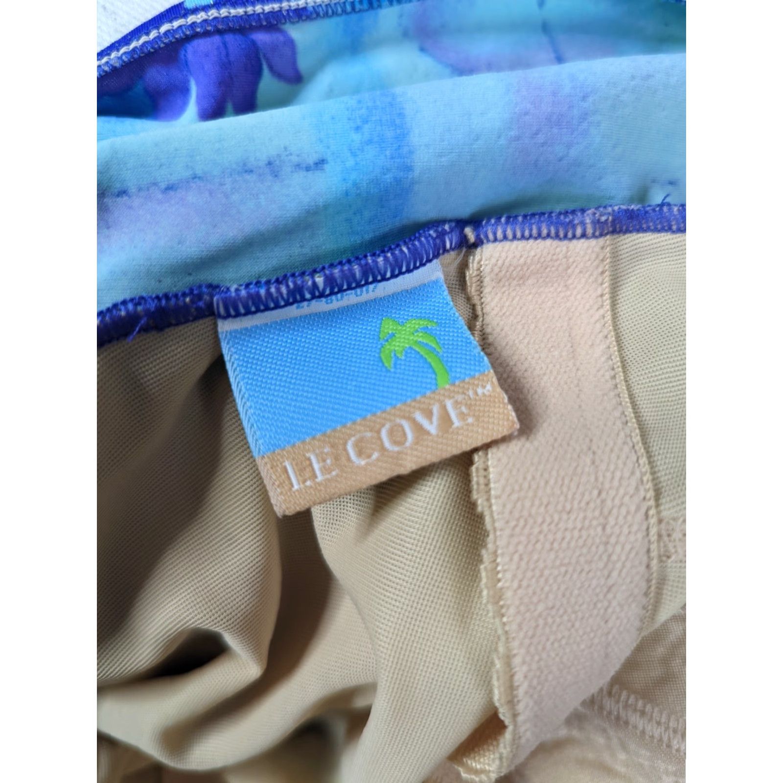 Vintage VINTAGE 90s Floral One Piece Swimsuit S Blue Women's Beach Neon Size ONE SIZE - 4 Thumbnail