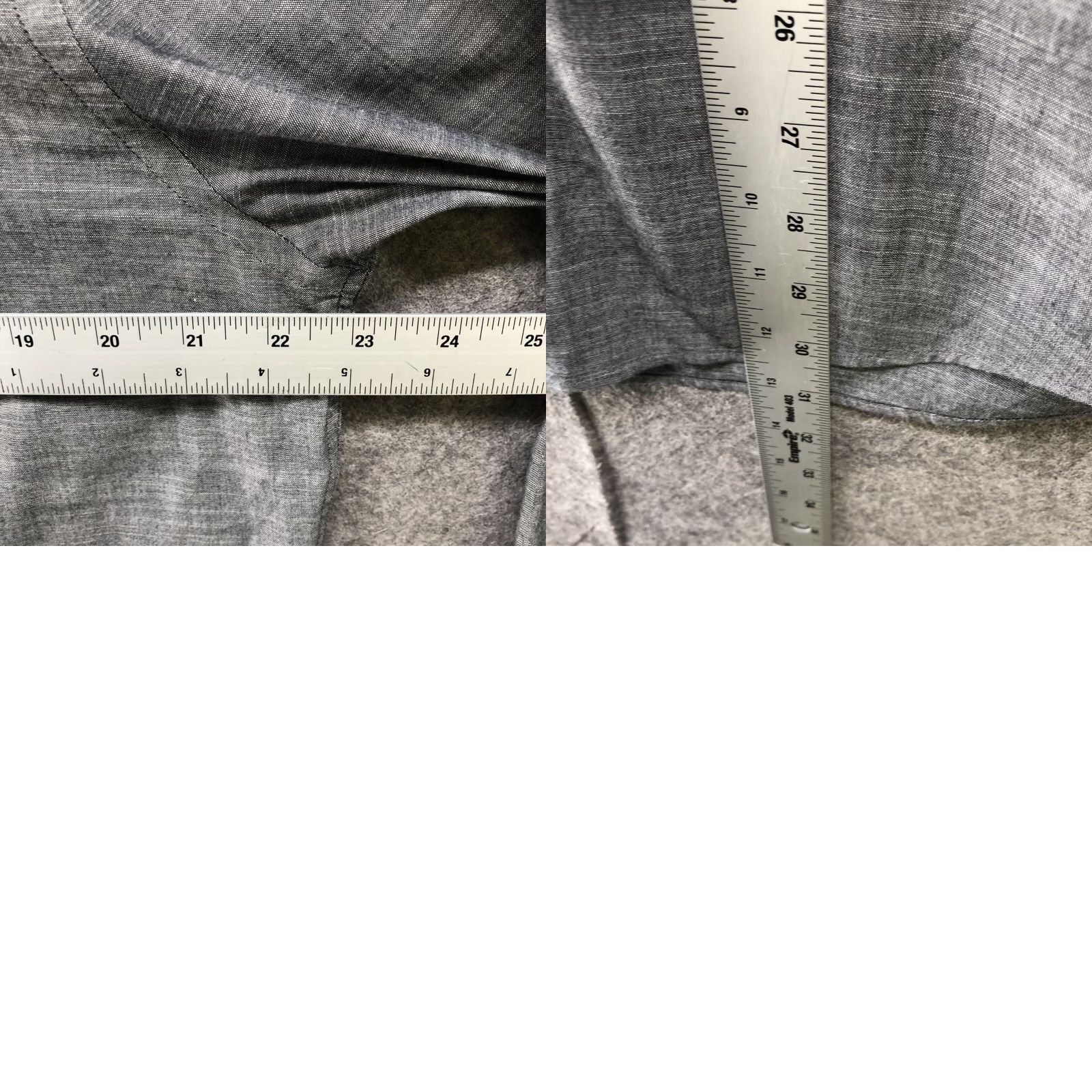 Express Express Button Down Shirt Mens L Gray Long Sleeve Cotton Utility Slim Classic Pockets Size US L / EU 52-54 / 3 - 8 Thumbnail