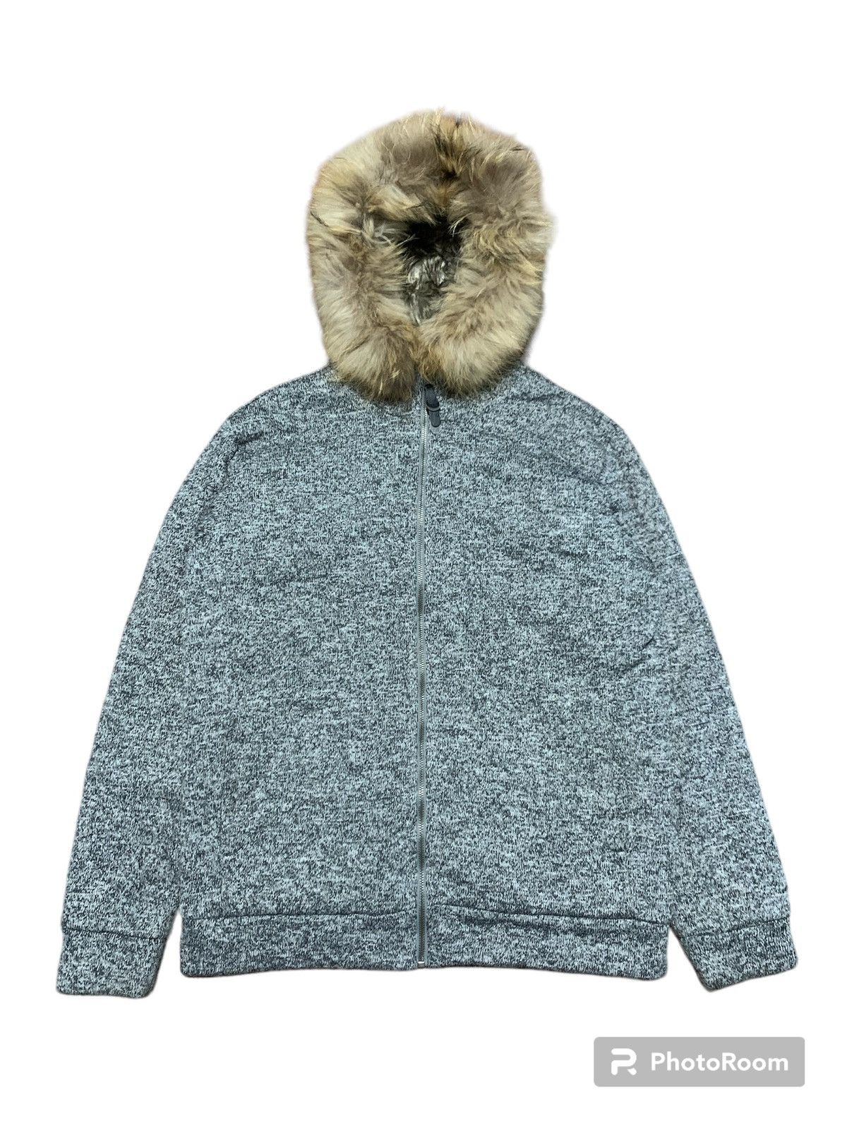 image of If Six Was Nine x Le Grande Bleu L G B Polham Fur Hoodie Knit Sherpa Ifsixwasnine Lgb Style in Grey