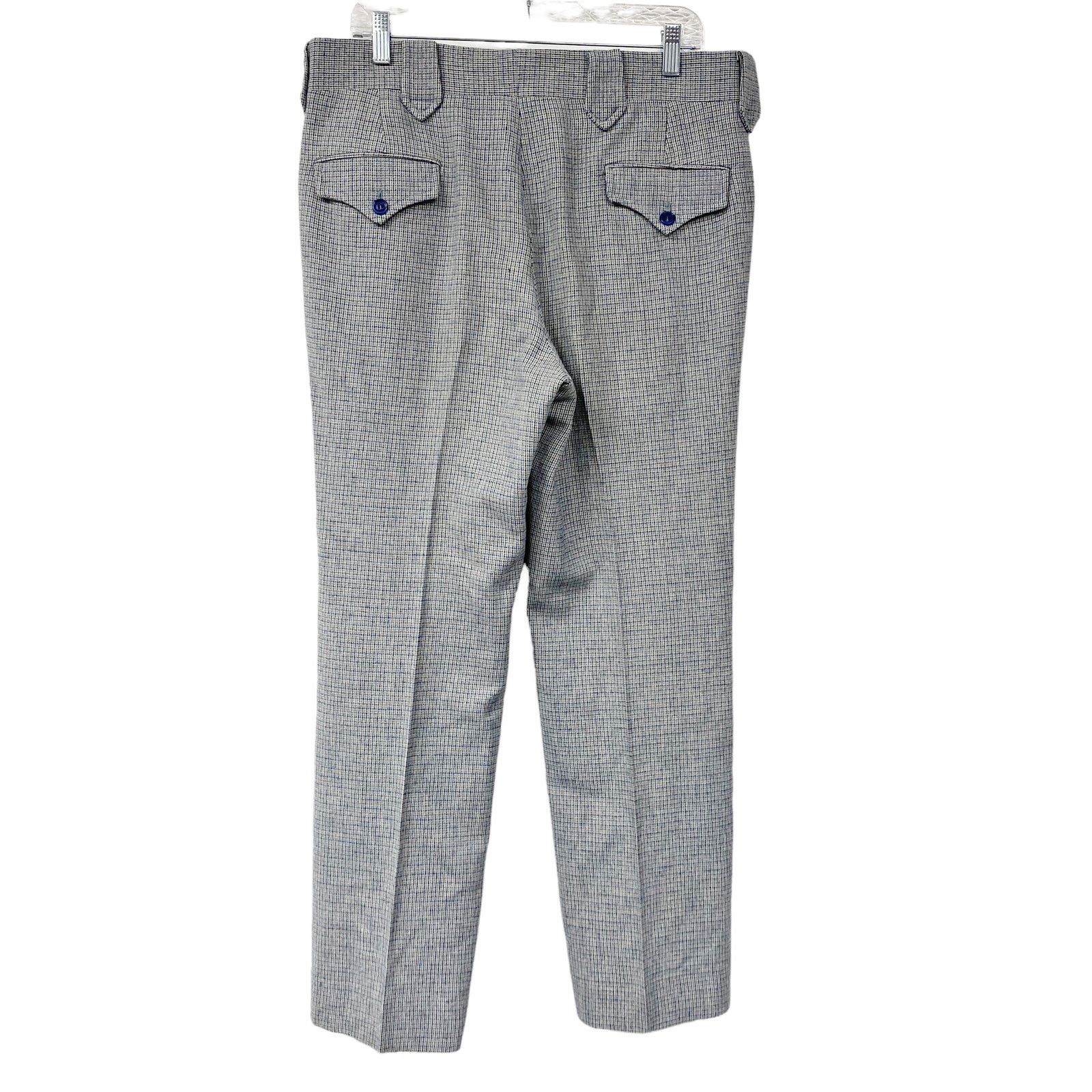Pendleton Vintage Pendleton Mens Wool Plaid 70s Trousers Pants Size 35" - 5 Thumbnail
