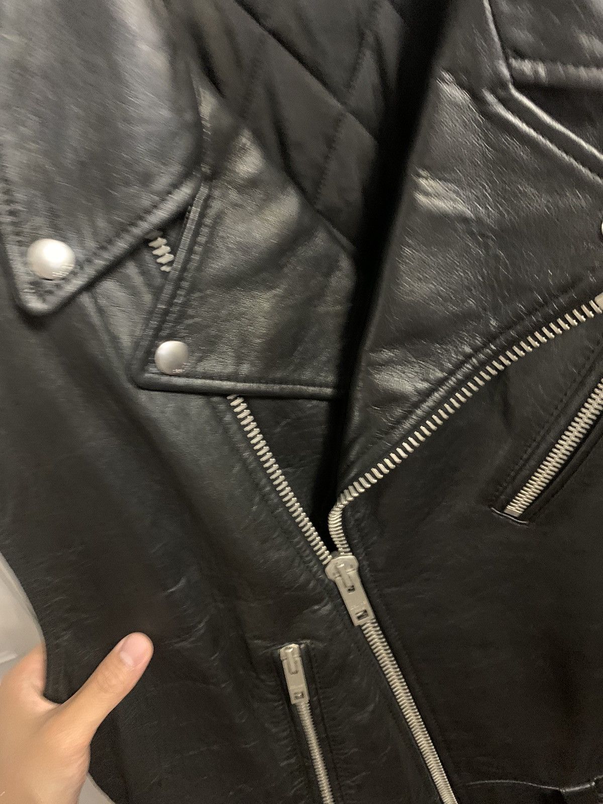 Celine Celine 2022SS Oversized Lambskin biker jacket Size US S / EU 44-46 / 1 - 2 Thumbnail