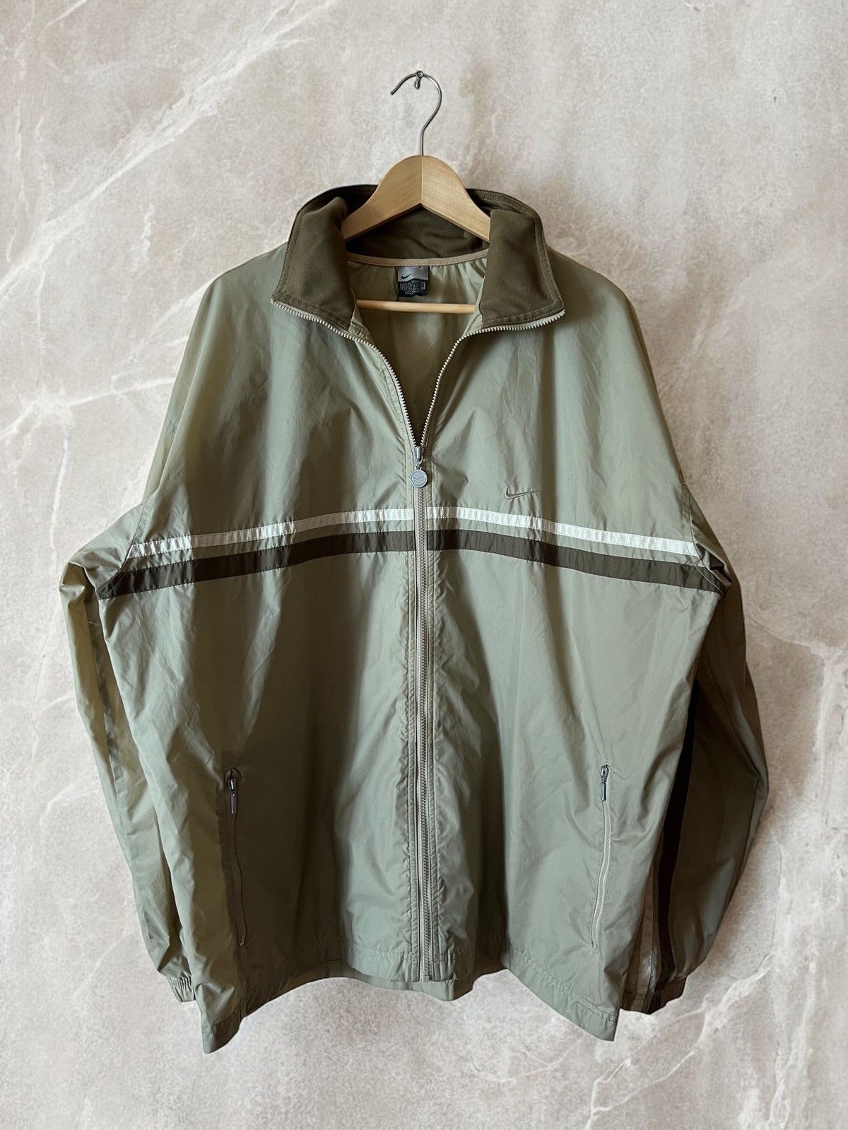 Nike × Vintage NIKE NYLON VINTAGE TRACK JACKET SWOOSH 90s BOMBER LOGO y2k Size US XL / EU 56 / 4 - 2 Thumbnail