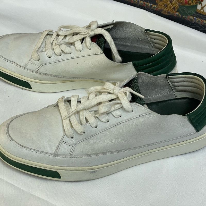 Gucci Gucci Fashion Sneakers in White and Green 0079 Size US 8.5 / EU 41-42 - 1 Thumbnail