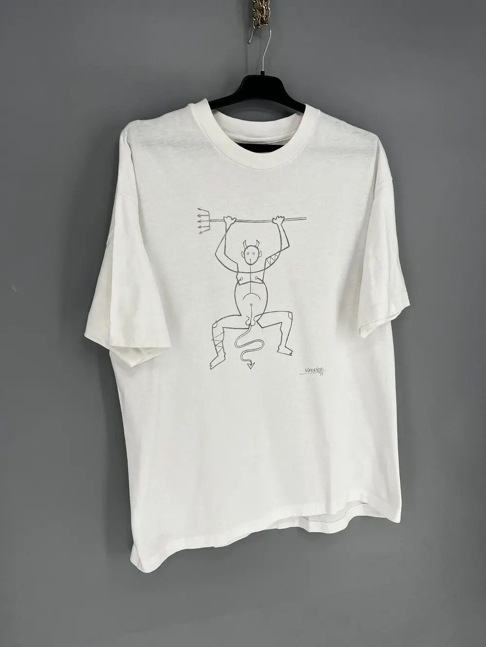 Vintage Cesar Manrique 87 El Diablo Art T-Shirt Size XL FOTM VTG 90s Size US XL / EU 56 / 4 - 2 Thumbnail
