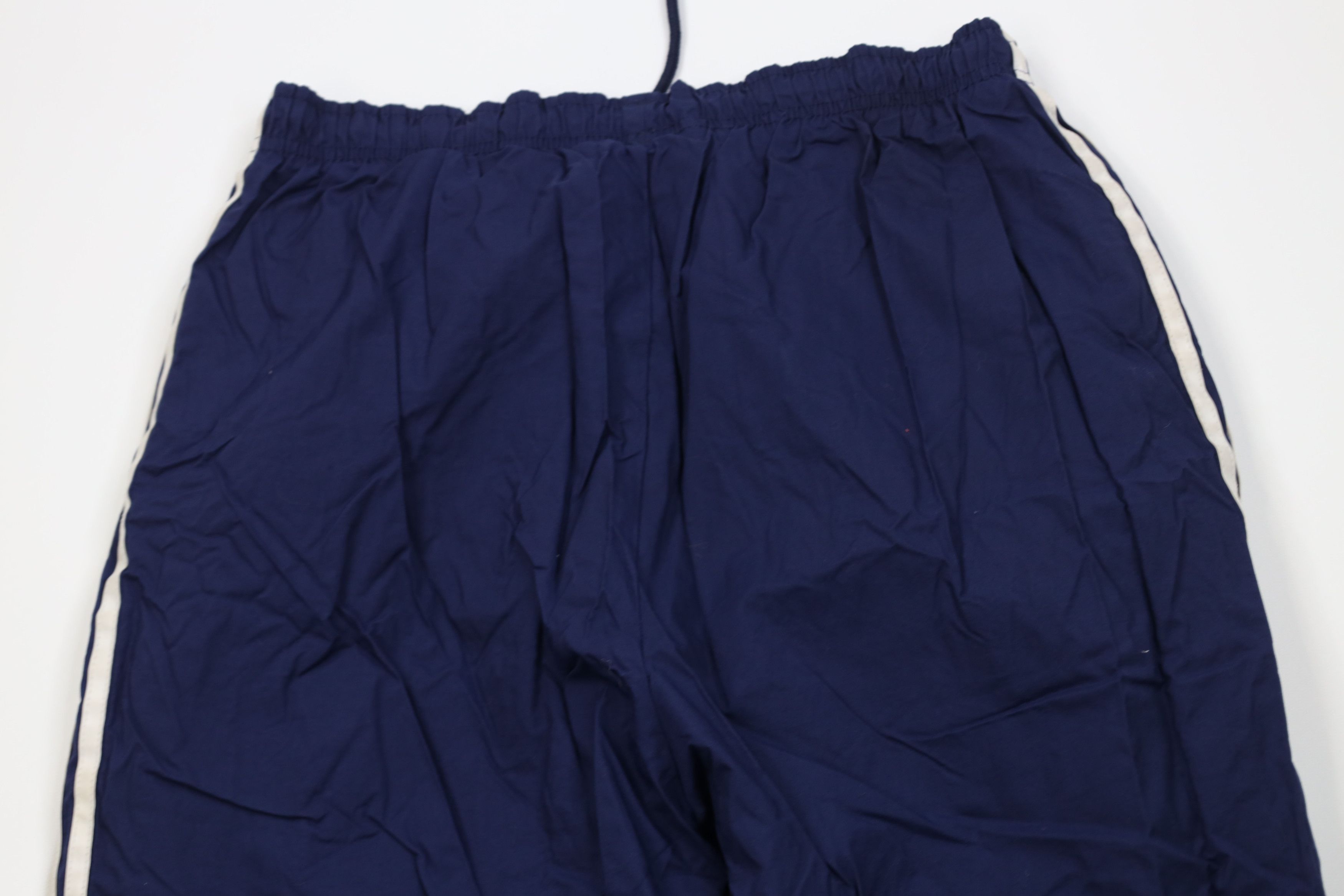 Adidas Vintage 90s Adidas Striped Wide Leg Windbreaker Pants Blue Size US 34 / EU 50 - 13 Thumbnail