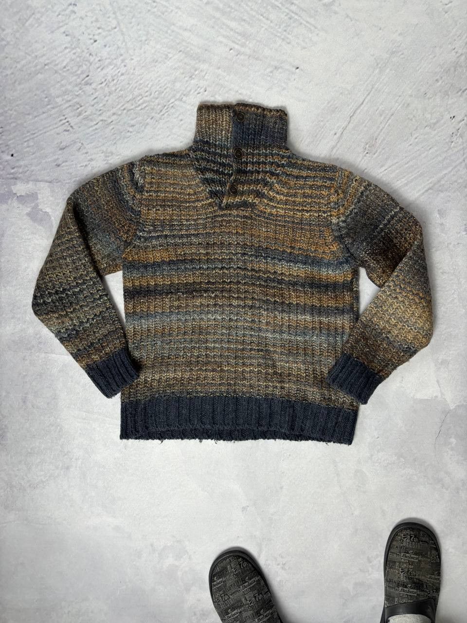 image of Brunello Cucinelli Cashmere Chunky Knit Sweater in Brown, Men's (Size Small)