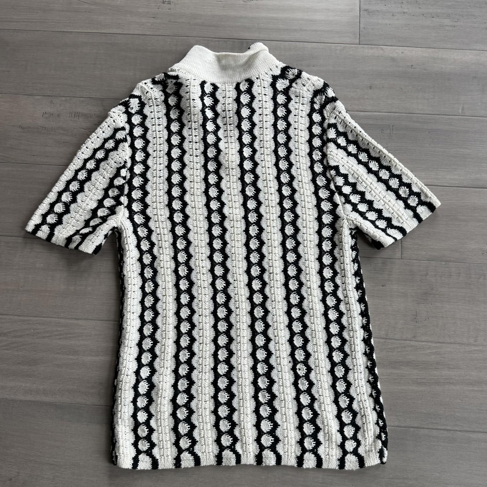 Abercrombie & Fitch Abercrombie and Fitch Men's Black & White Knit Shirt Size M Size US M / EU 48-50 / 2 - 8 Thumbnail