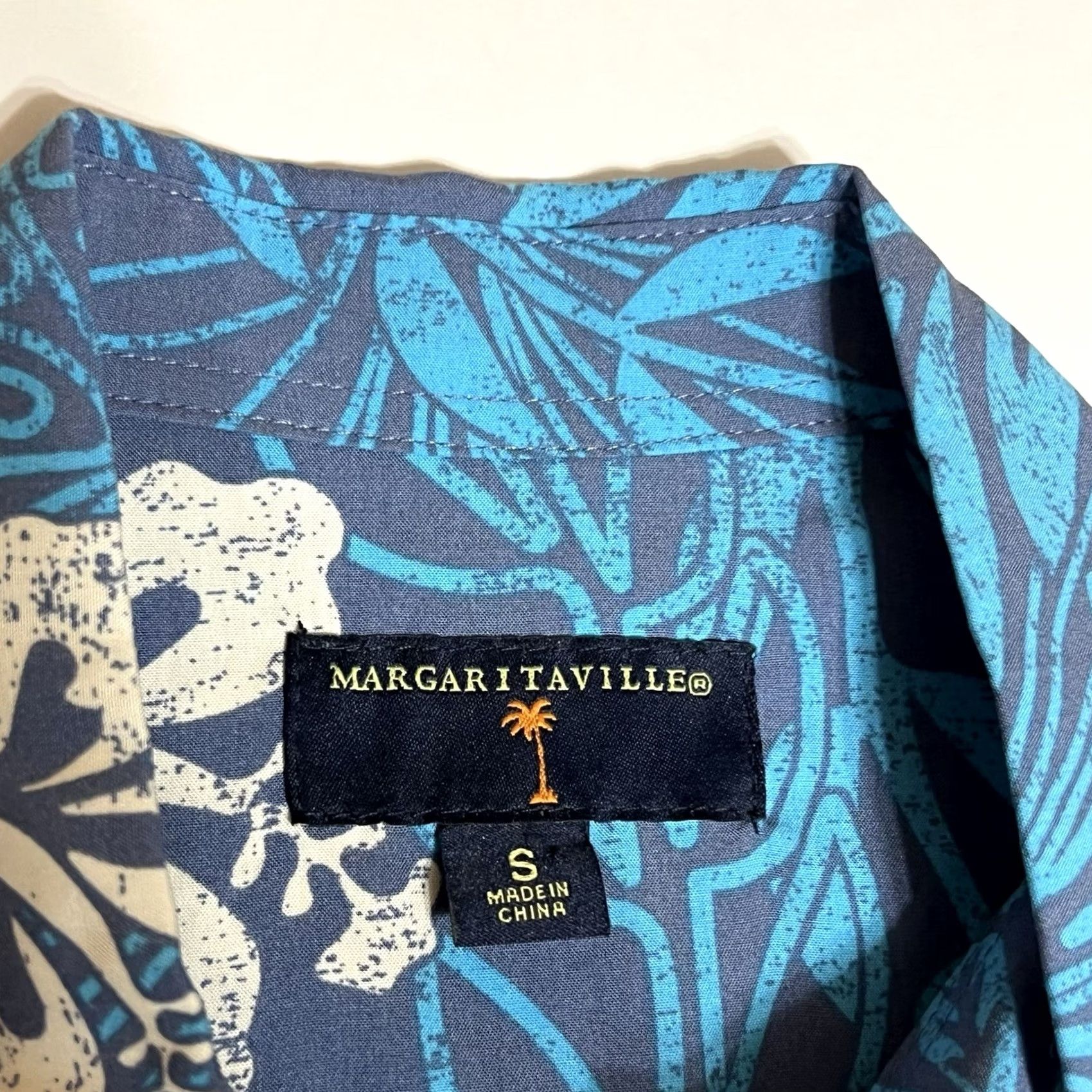 Vintage Margaritaville Shirt Hawaiian Button-Up Rayon Blue Men Small Short Sleeve Collared Button-Down Beach Tropical / Vintage: No Size US S / EU 44-46 / 1 - 7 Thumbnail