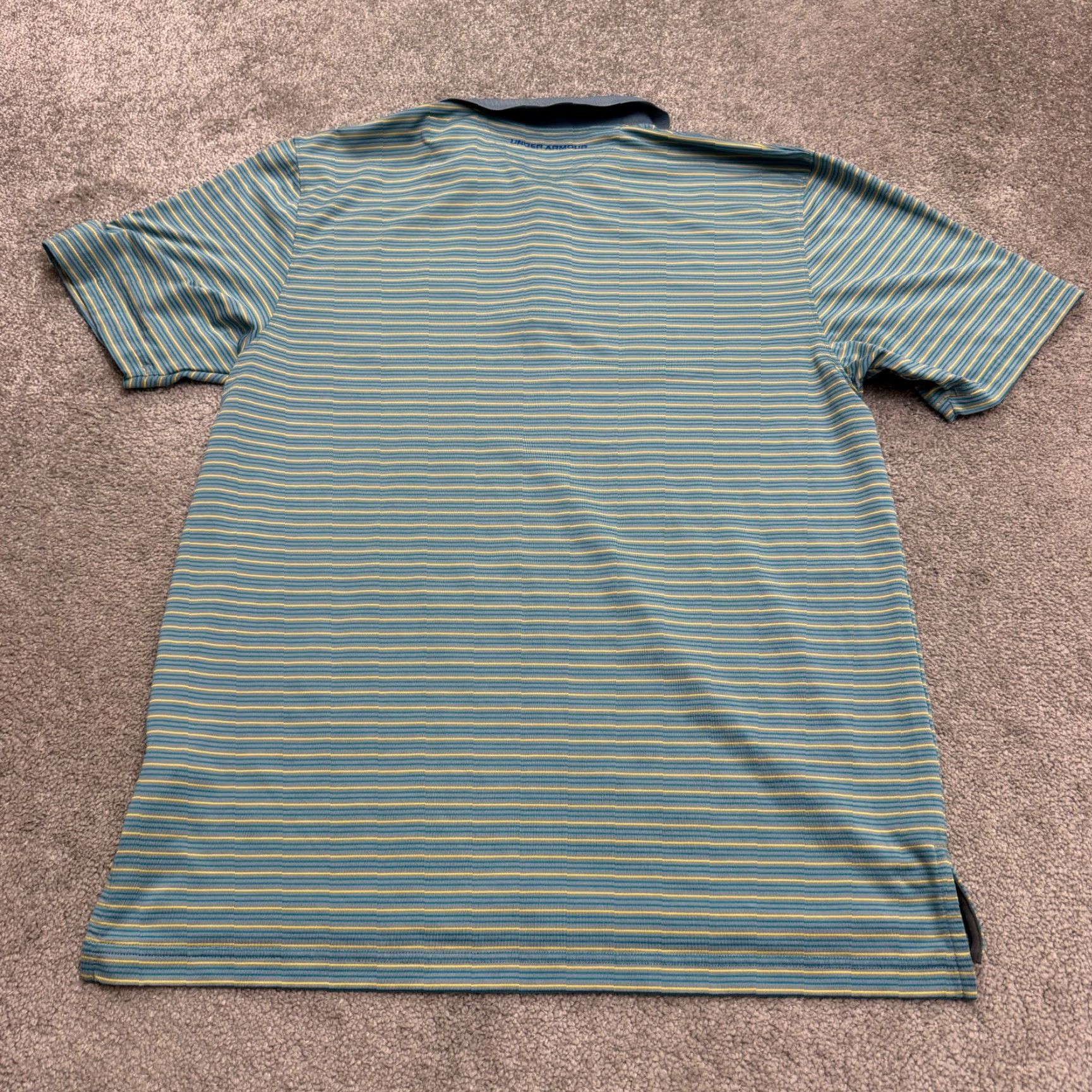 Under Armour Under Armour HeatGear Polo Shirt Mens L Blue Striped Golf Shirt Size US L / EU 52-54 / 3 - 2 Thumbnail