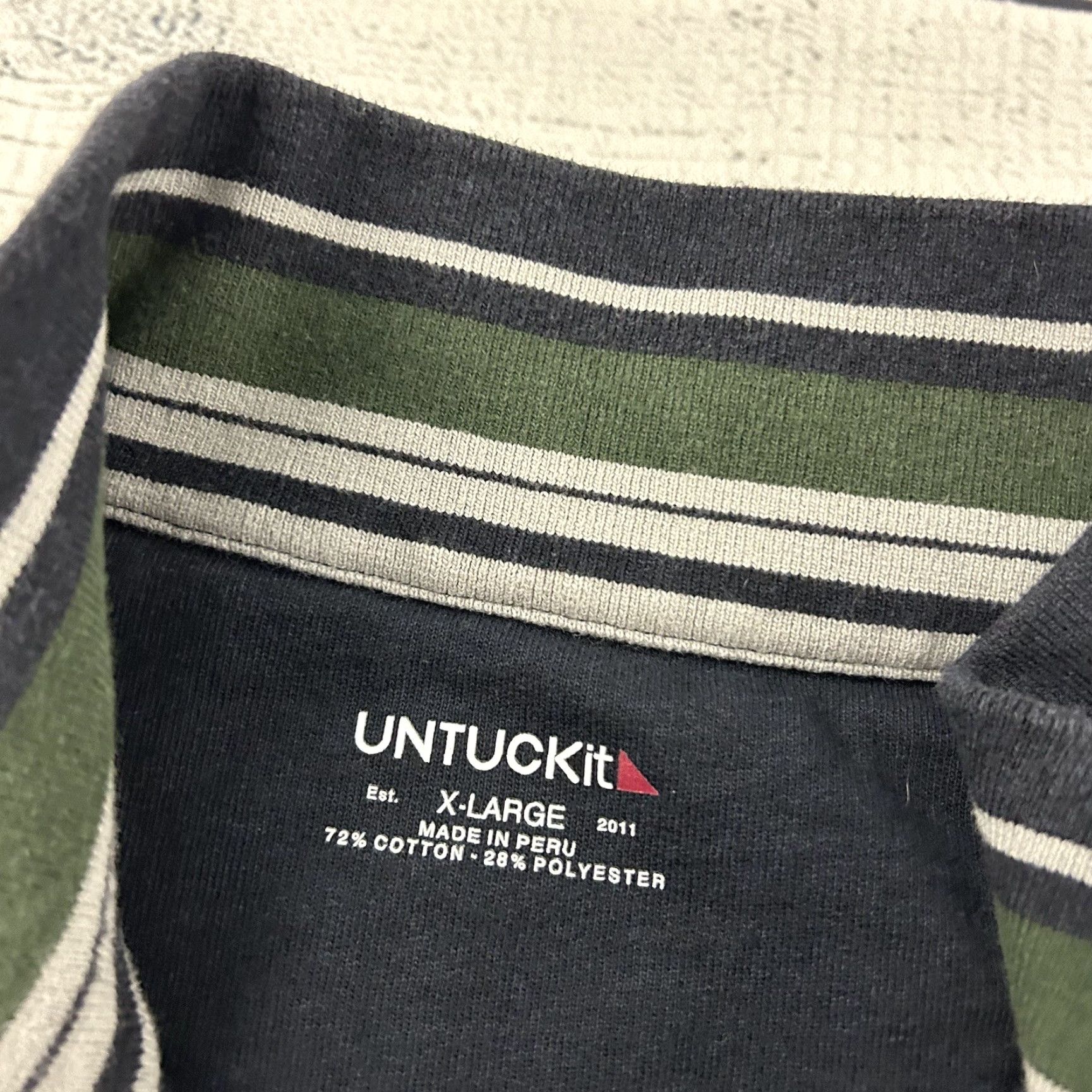 UNTUCKit UNTUCKit 1/4 Zip Pullover Sweatshirt Mens XL Blue Shirt Size US XL / EU 56 / 4 - 2 Thumbnail