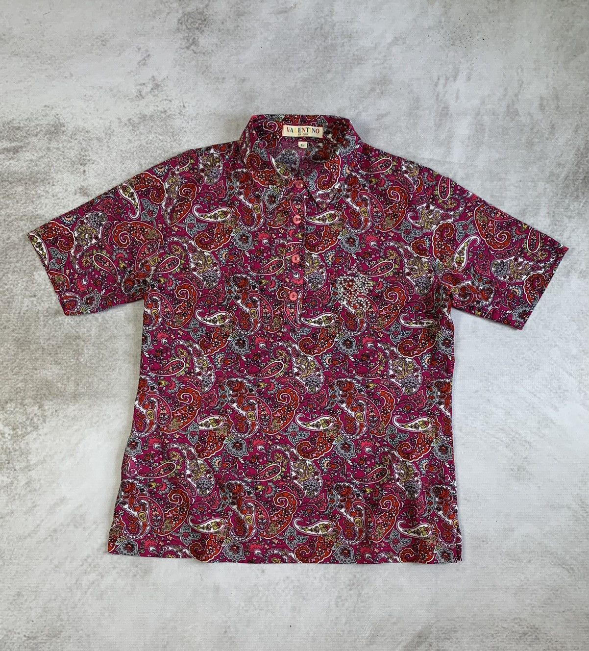 VALENTINO】1990s Paisley Pattern Shirt