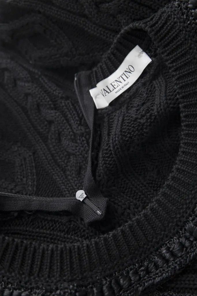Valentino Crochet trim cotton sweater Size XS / US 0-2 / IT 36-38 - 6 Thumbnail