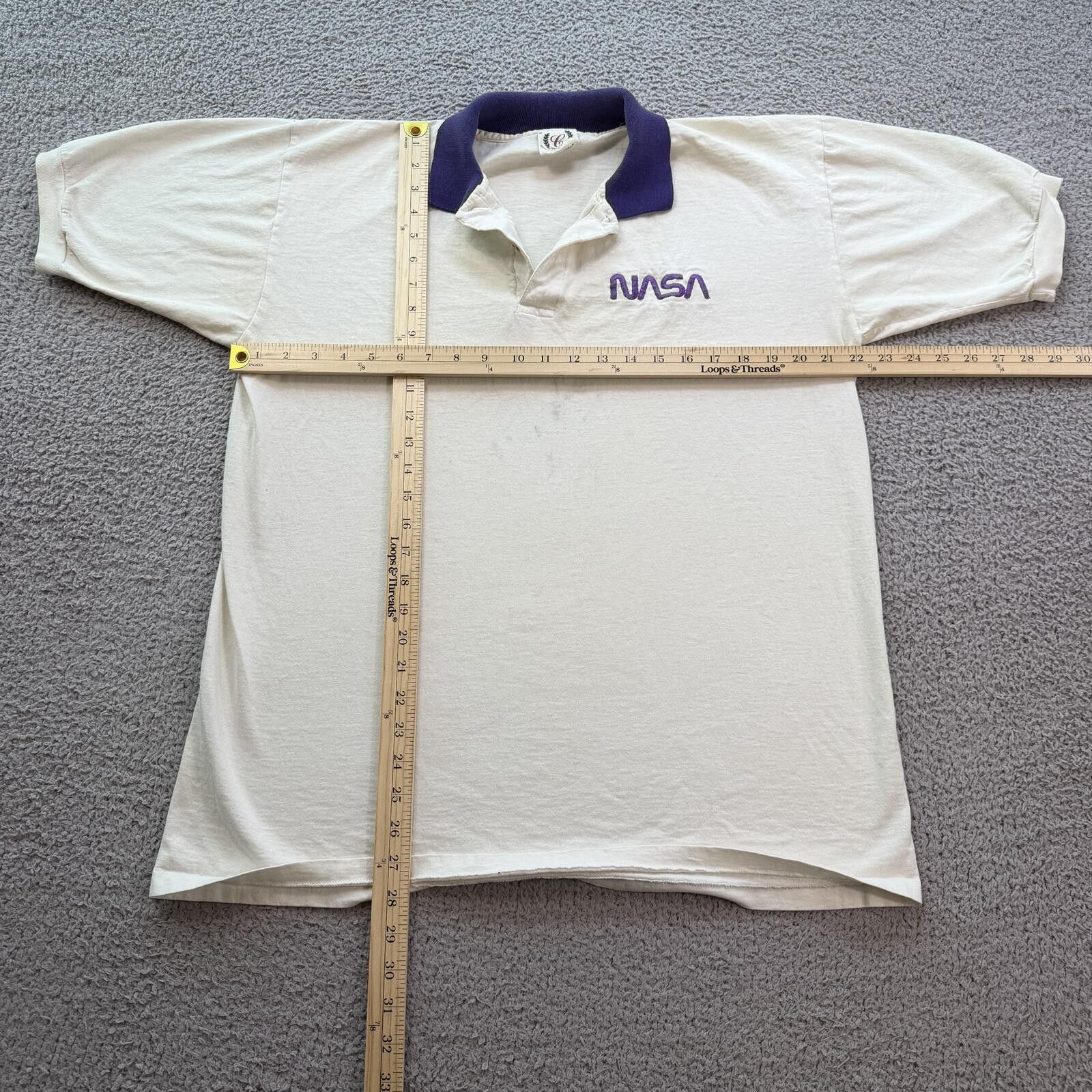 Cotton On Vintage NASA Embroidered Polo Shirt Space Program USA 90s XL Size US XL / EU 56 / 4 - 3 Thumbnail