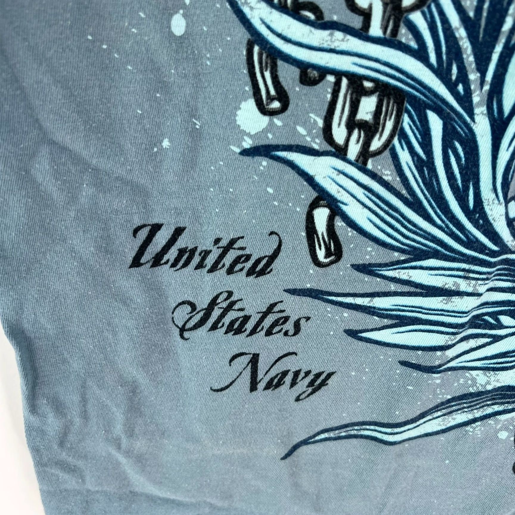 Vintage US Navy 7.62 Men's Graphic Snake Print T-Shirt Blue Size L Short Sleeve Crew Neck Size US L / EU 52-54 / 3 - 2 Thumbnail