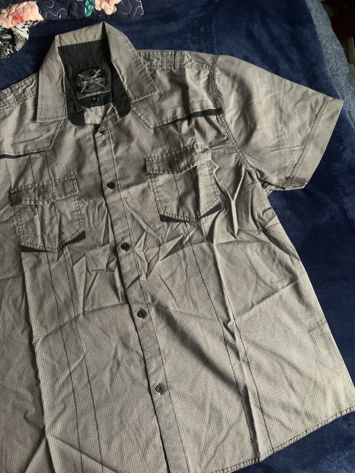 Other Drill Button Up Shirt Mens Workwear Casual Old Vintage 2000s Size US XL / EU 56 / 4 - 3 Thumbnail