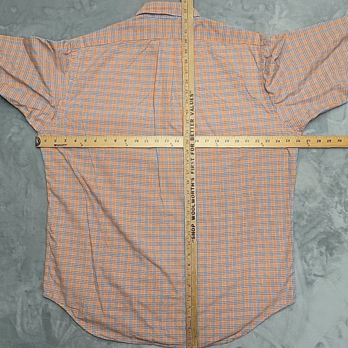 Polo Ralph Lauren Polo Ralph Lauren Shirt Men L Orange Plaid Blake 100% Cotton Long Sleeve Button-Up Shirt Size US L / EU 52-54 / 3 - 6 Thumbnail