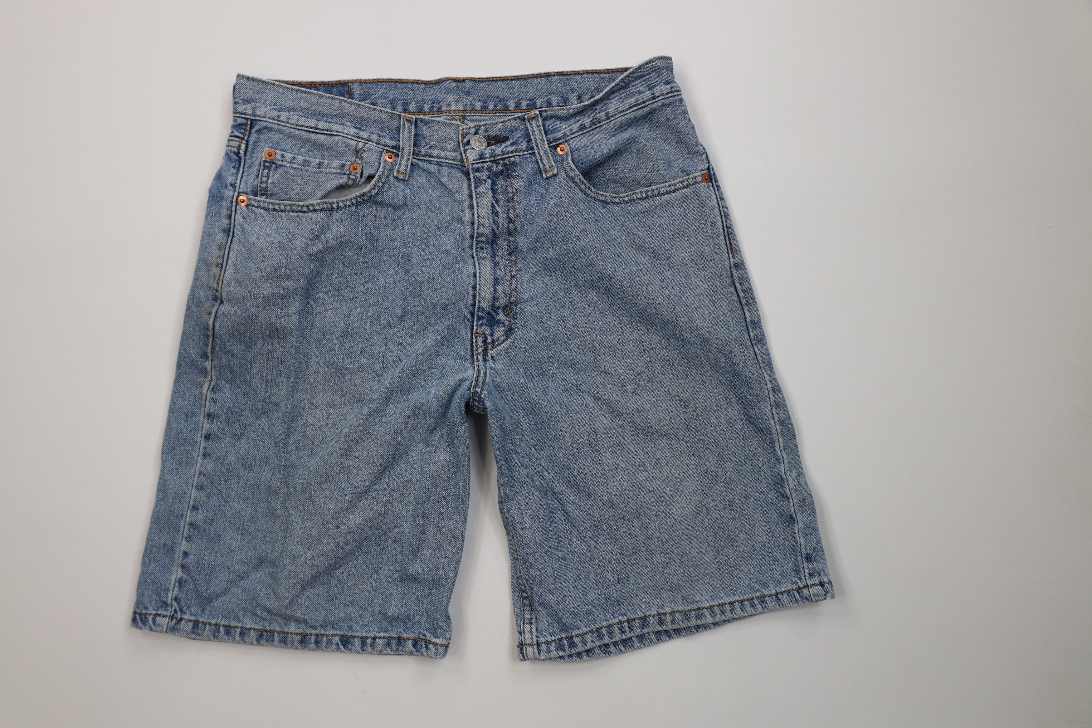 Levi's Vintage Y2K Levis 550 Fit Denim Jean Shorts Jorts Blue Size US 33 - 1 Thumbnail