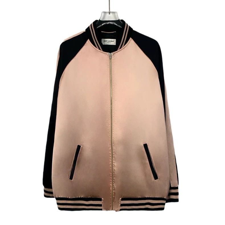 Saint Laurent Paris Saint Laurent Color-block striped jacket with stand-up zip Size S / US 4 / IT 40 - 1 Thumbnail