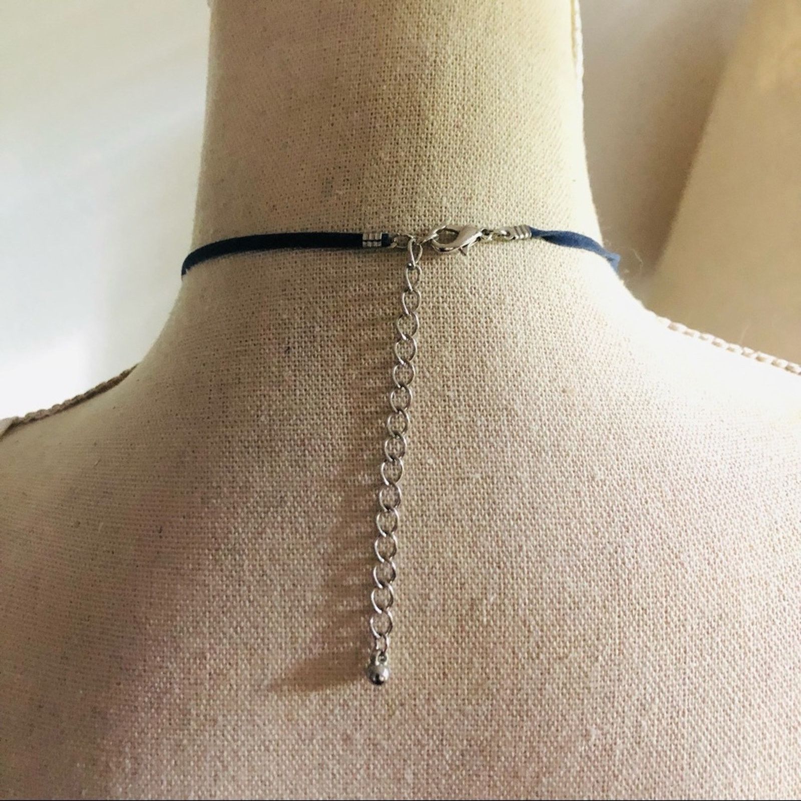 Jewelry Faceted faux stone on velvet cord choker necklace Size ONE SIZE - 5 Thumbnail