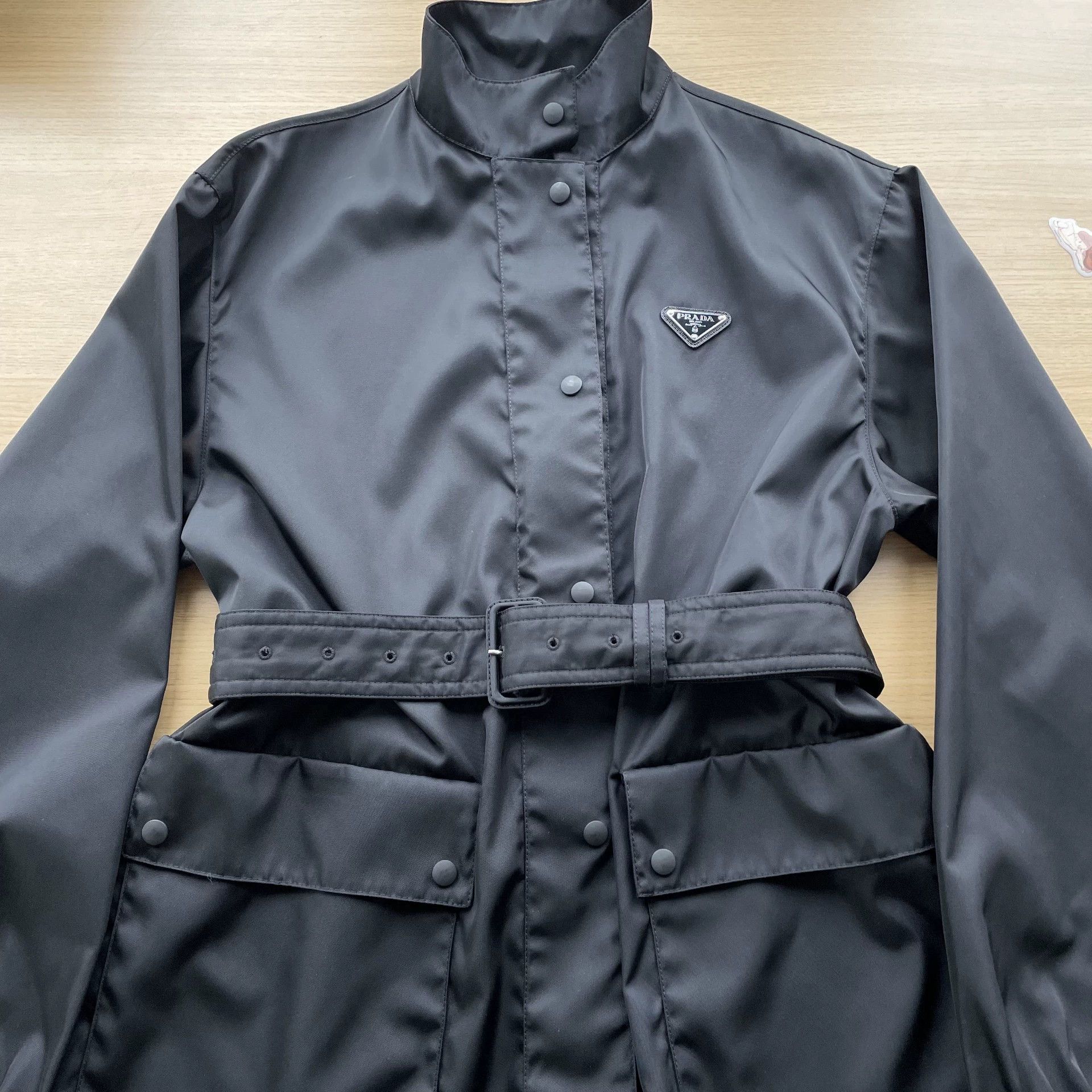 Prada PRADA SS23 Logo - Stand Collar Waist Jacket Women's Black 38 Size XS / US 0-2 / IT 36-38 - 3 Thumbnail